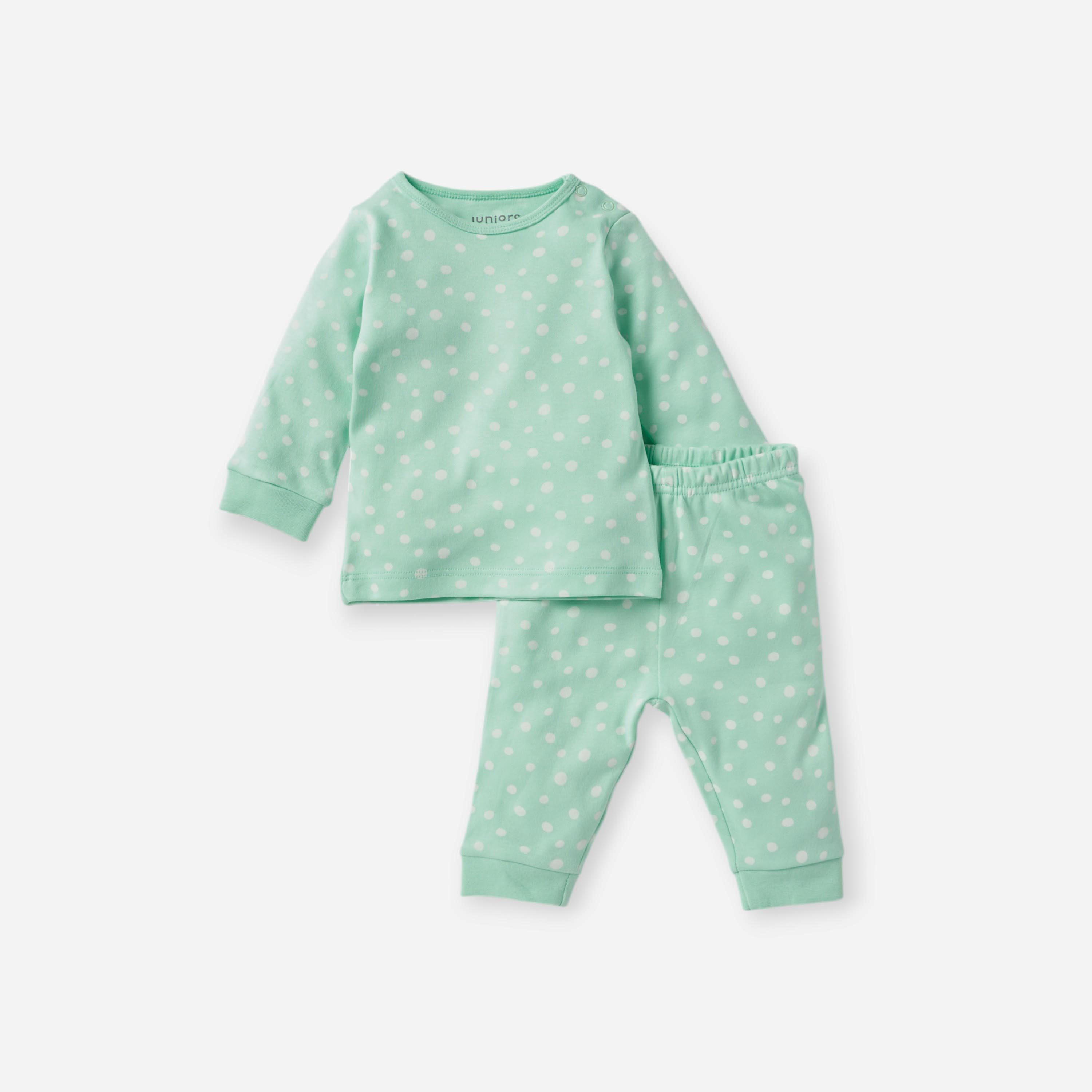 Juniors All-Over Polka Dot Print T-shirt and Pyjama Set-baby-girls-clothing-nightwear-pyjamasets-image-2