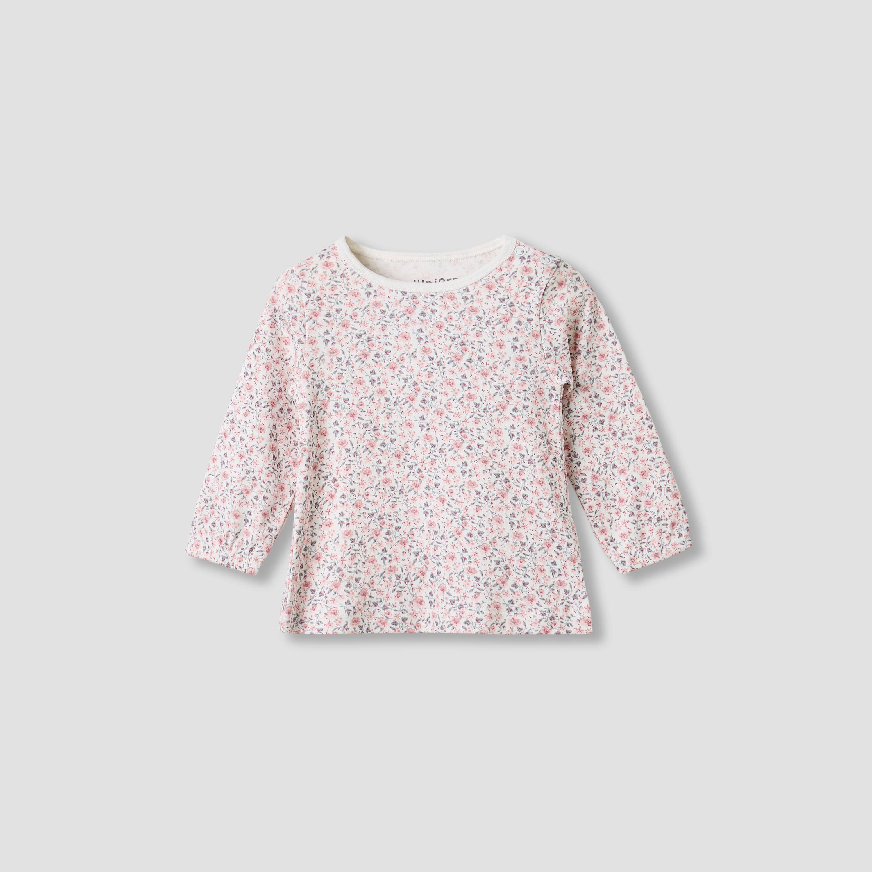 Juniors Floral Print T-shirt and Pyjama Set-baby-girls-clothing-nightwear-pyjamasets-image-2