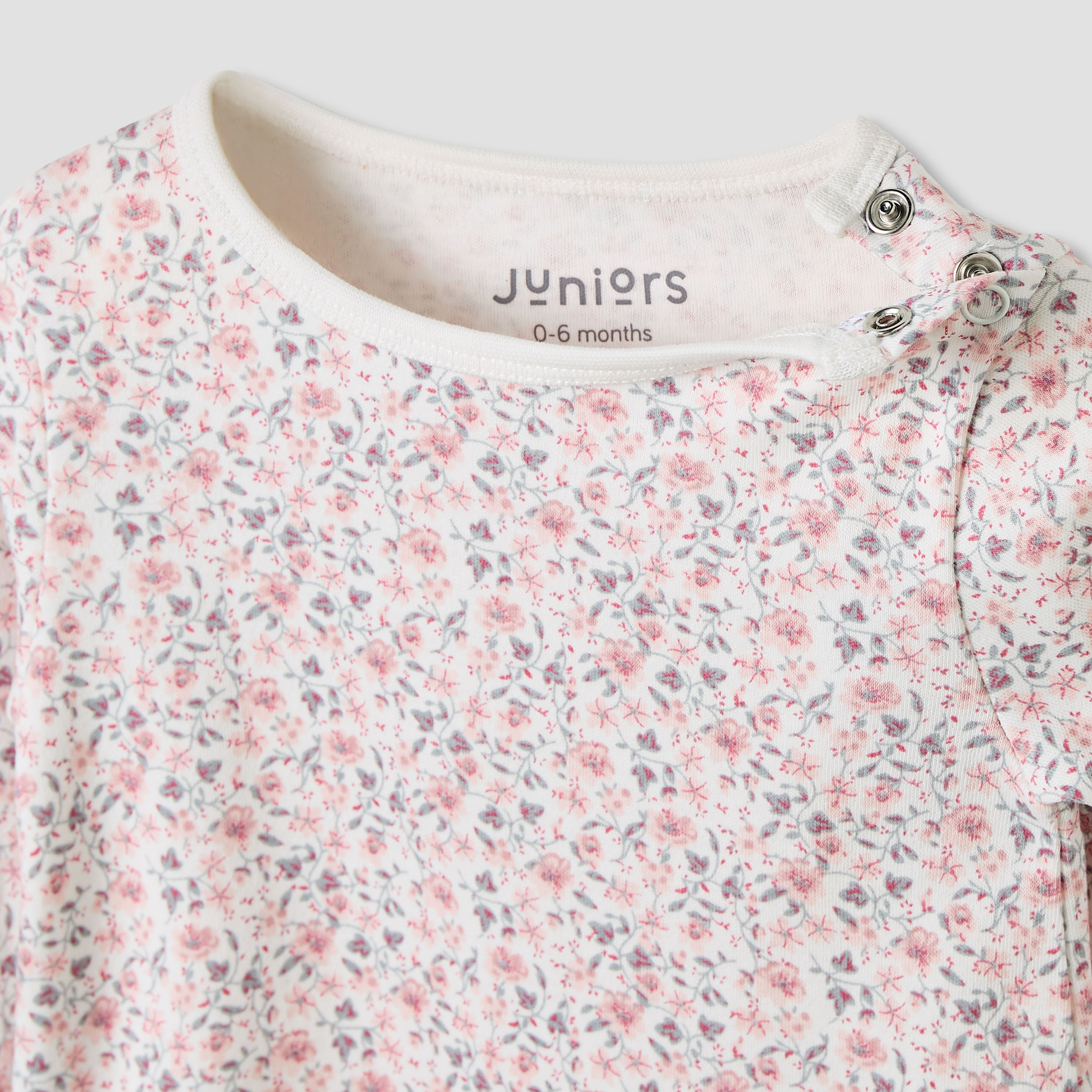 Juniors Floral Print T-shirt and Pyjama Set-baby-girls-clothing-nightwear-pyjamasets-image-4