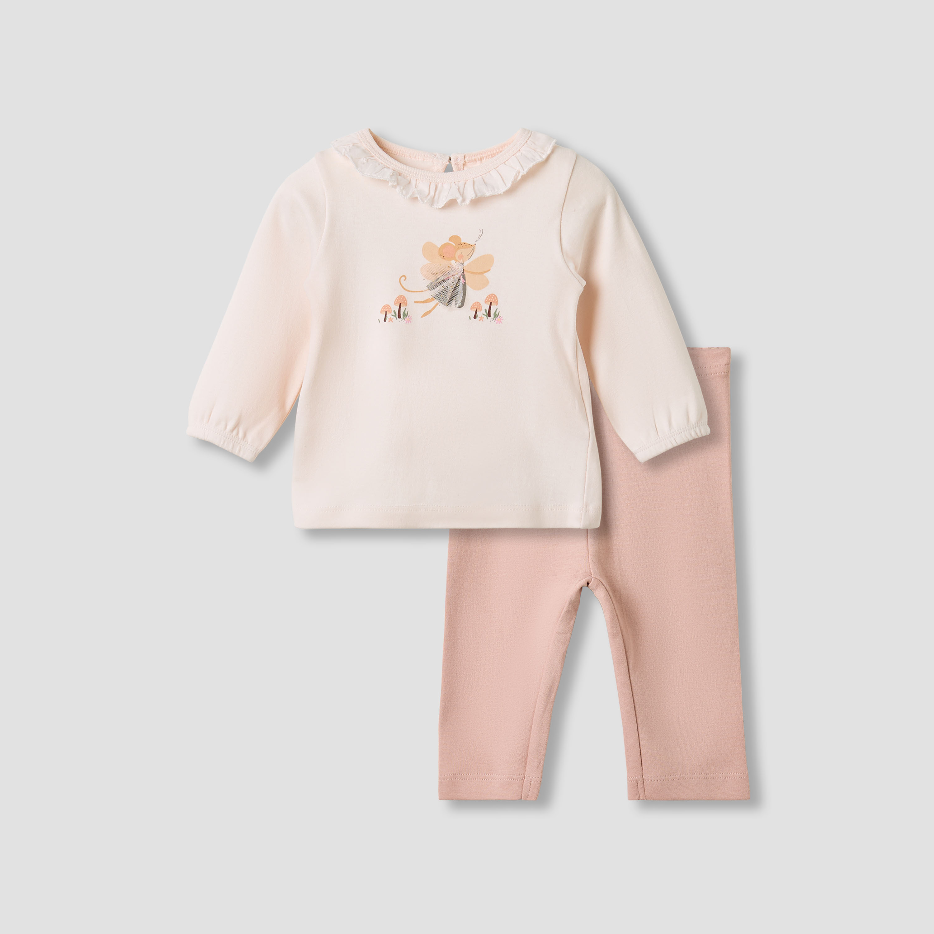Juniors Pyjama Set with Print - Cotton - Long Sleeves - Round Neck-baby-girls-clothing-nightwear-pyjamasets-image-1