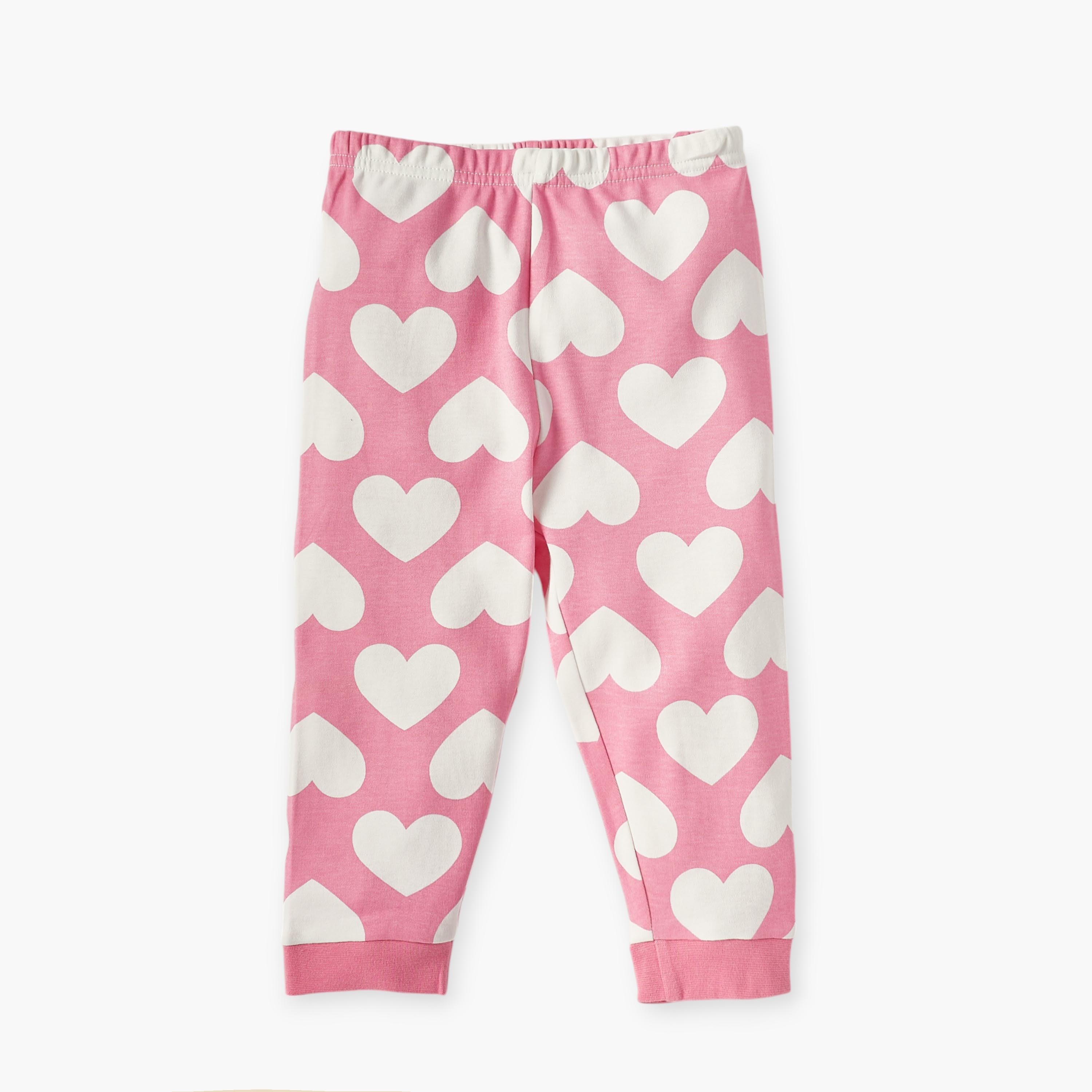 Juniors Heart Print Long Sleeves T-shirt and Pyjama Set-baby-girls-clothing-nightwear-pyjamasets-image-4