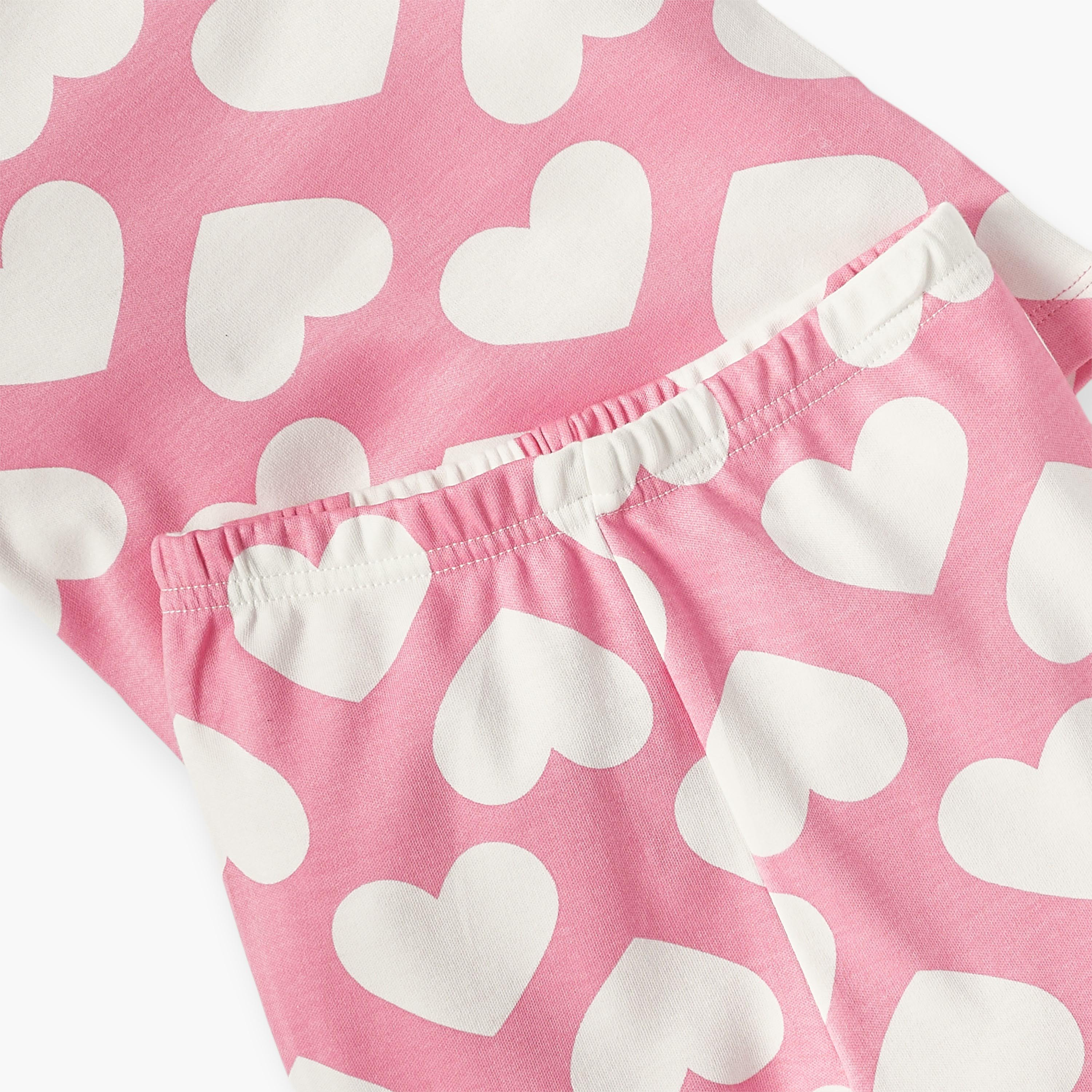 Juniors Heart Print Long Sleeves T-shirt and Pyjama Set-baby-girls-clothing-nightwear-pyjamasets-image-6