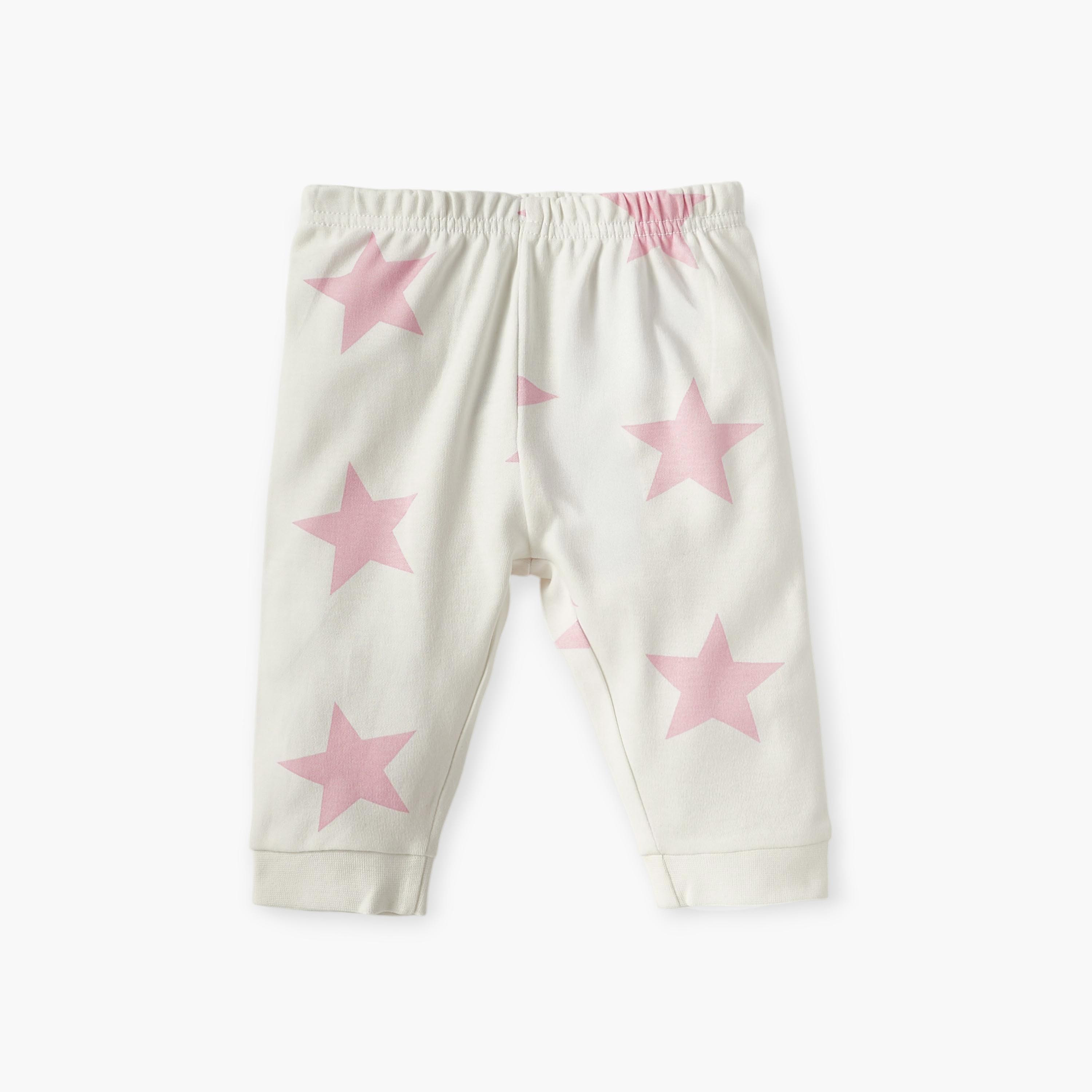 Juniors All-Over Star Print T-shirt and Pyjama Set-baby-girls-clothing-nightwear-pyjamasets-image-3