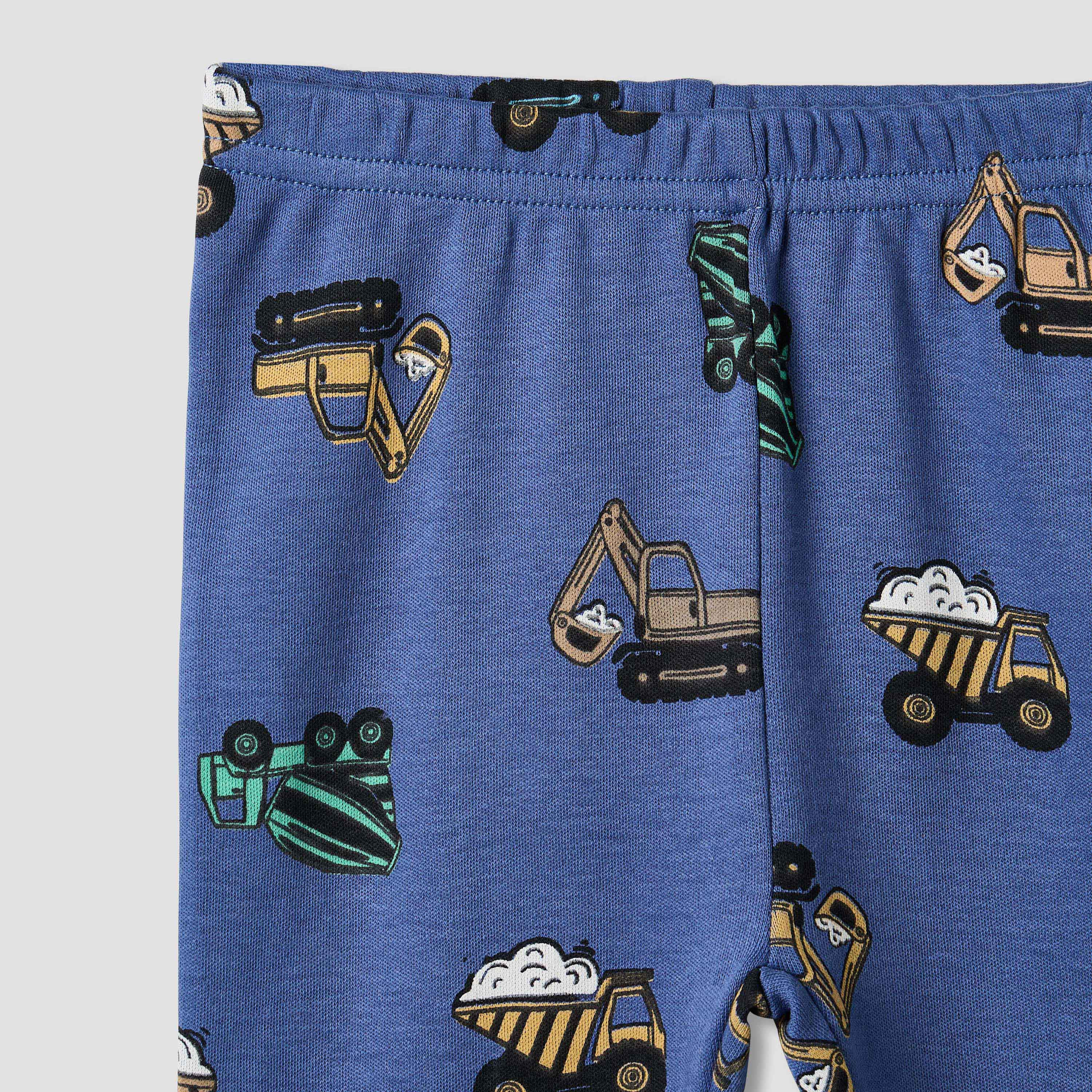 Juniors Tractor Print T-shirt and Pyjama Set-baby-boys-clothing-nightwear-pyjamasets-image-6