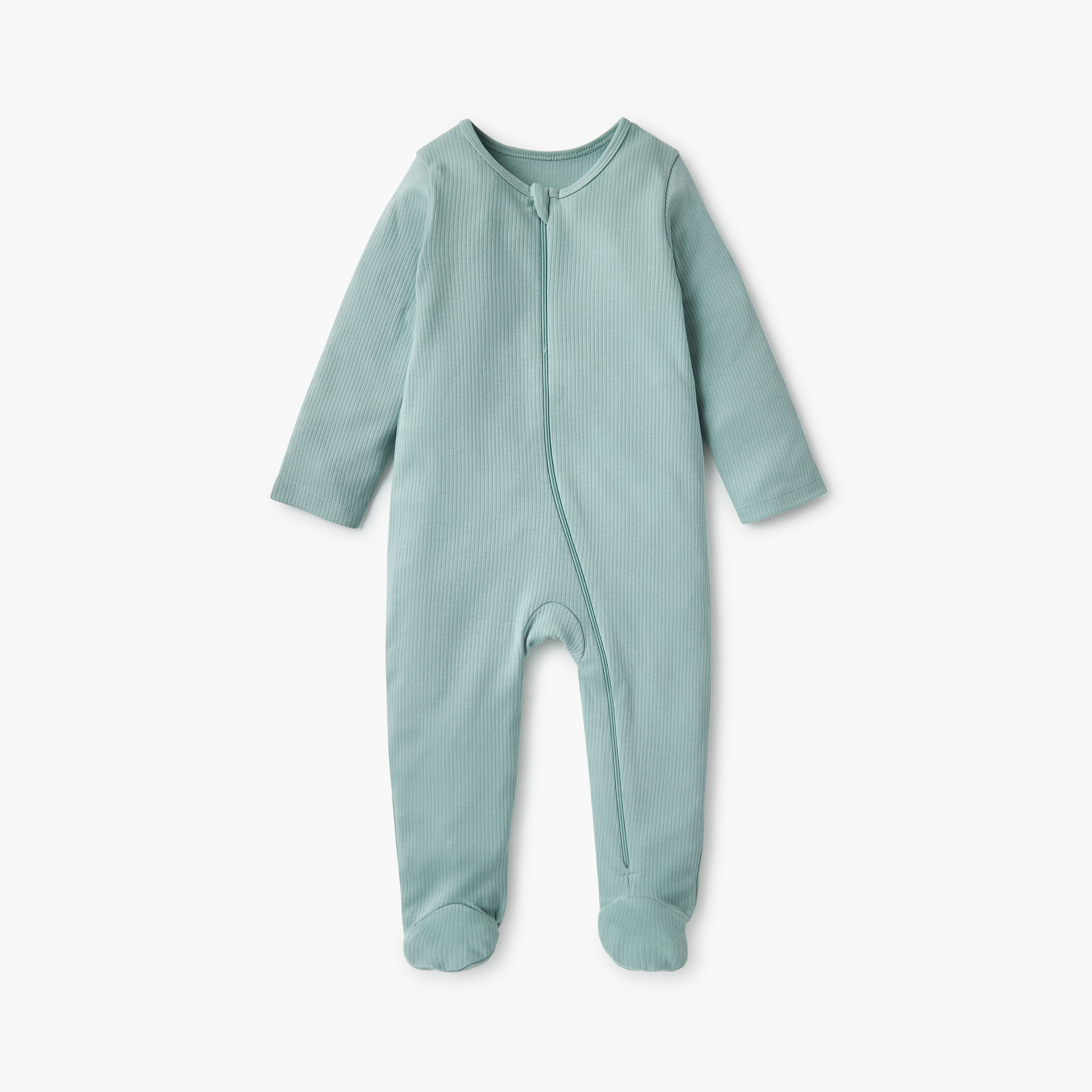 Juniors Ribbed Sleepsuit with Zip Closure and Long Sleeves - Set of 7-baby-boys-clothing-nightwear-sleepsuits-image-6