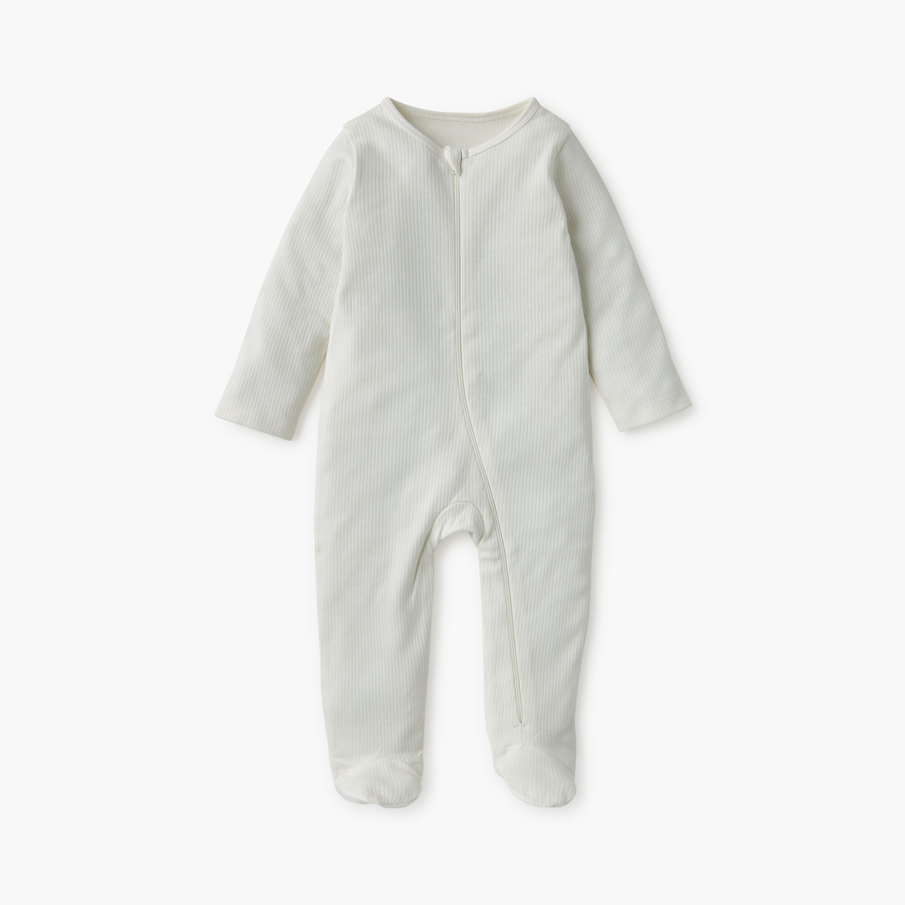 Juniors Ribbed Sleepsuit with Zip Closure and Long Sleeves - Set of 7-baby-boys-clothing-nightwear-sleepsuits-image-7