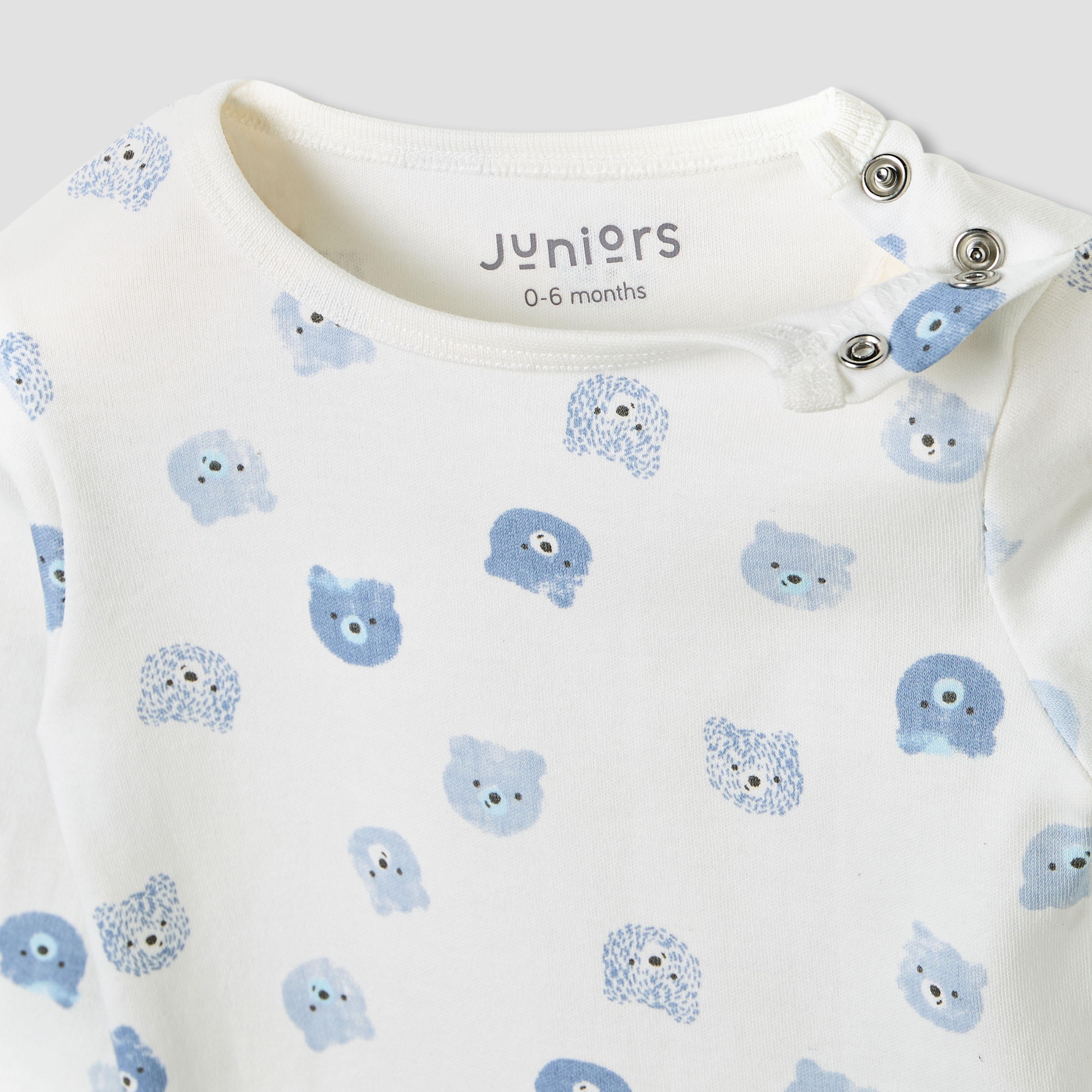 طقم بنطلون بيجاما وتيشيرت قطن بياقة مستديرة وأكمام طويلة وطبعات دب من جونيورز-baby-boys-clothing-nightwear-pyjamasets-image-4