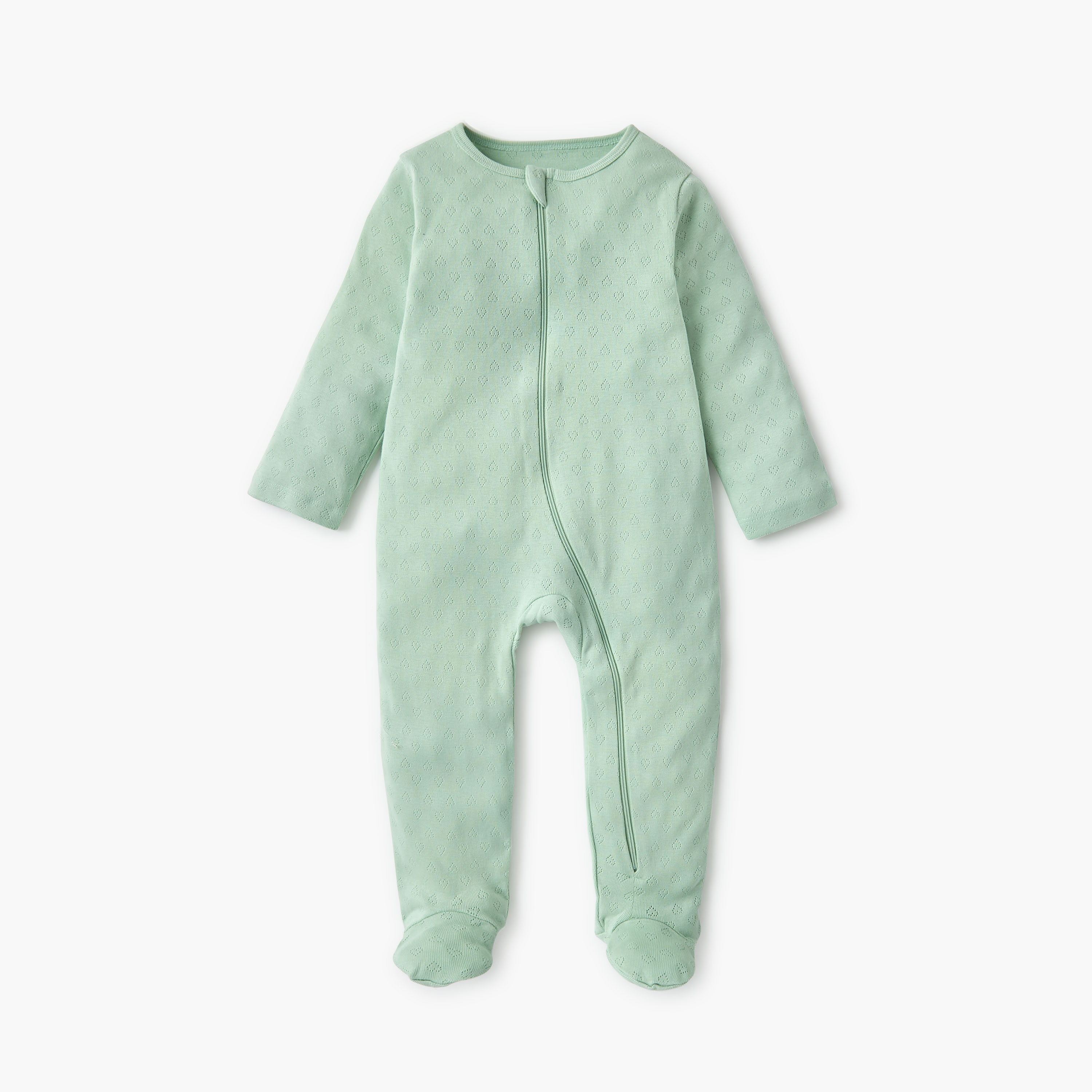 Juniors Textured Closed Feet Sleepsuit with Long Sleeves - Set of 7-baby-girls-clothing-nightwear-sleepsuits-image-5