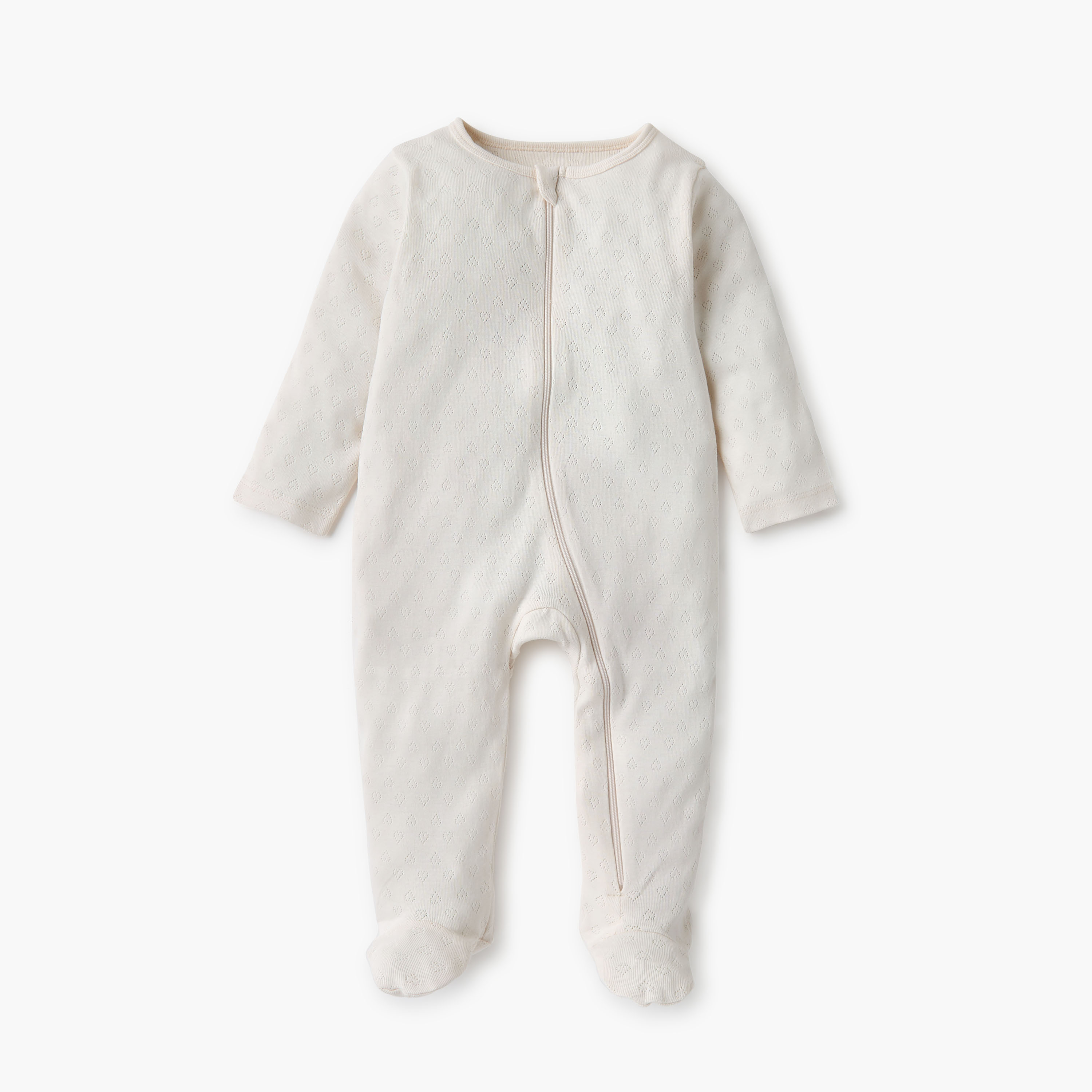 Juniors Textured Closed Feet Sleepsuit with Long Sleeves - Set of 7-baby-girls-clothing-nightwear-sleepsuits-image-6