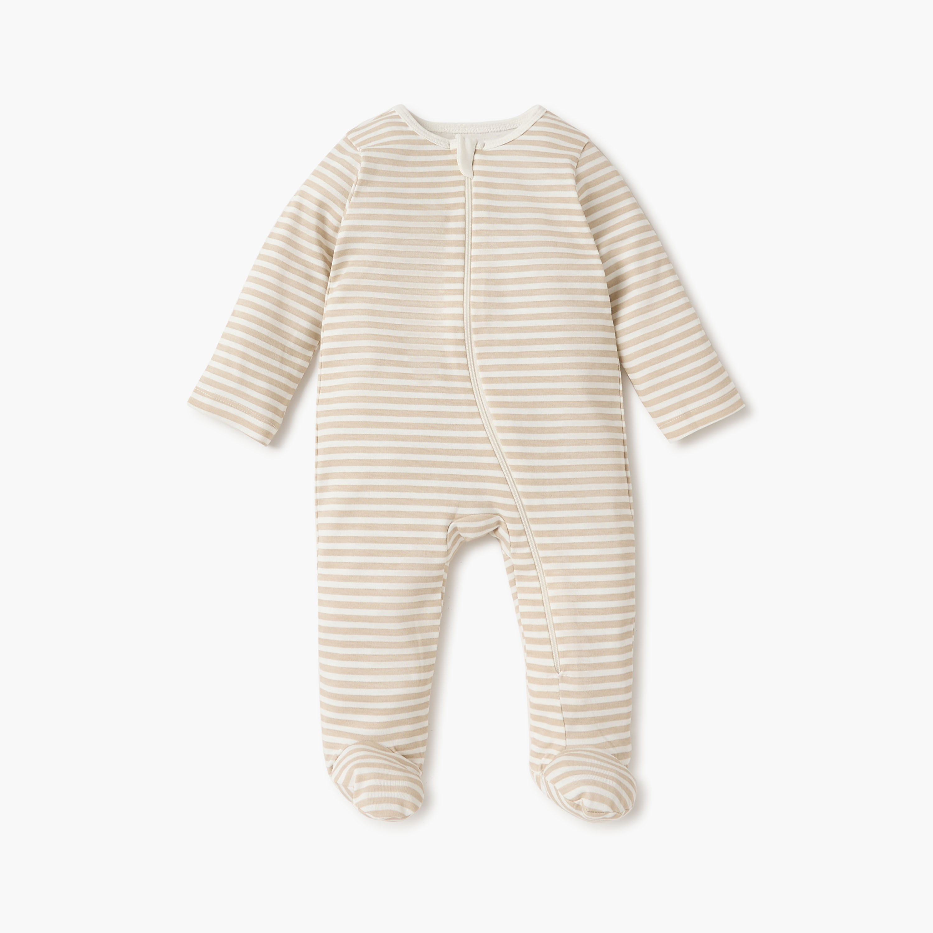 Juniors Printed Sleepsuit with Round Neck and Zip Closure - Set of 3-baby-girls-clothing-nightwear-sleepsuits-image-3