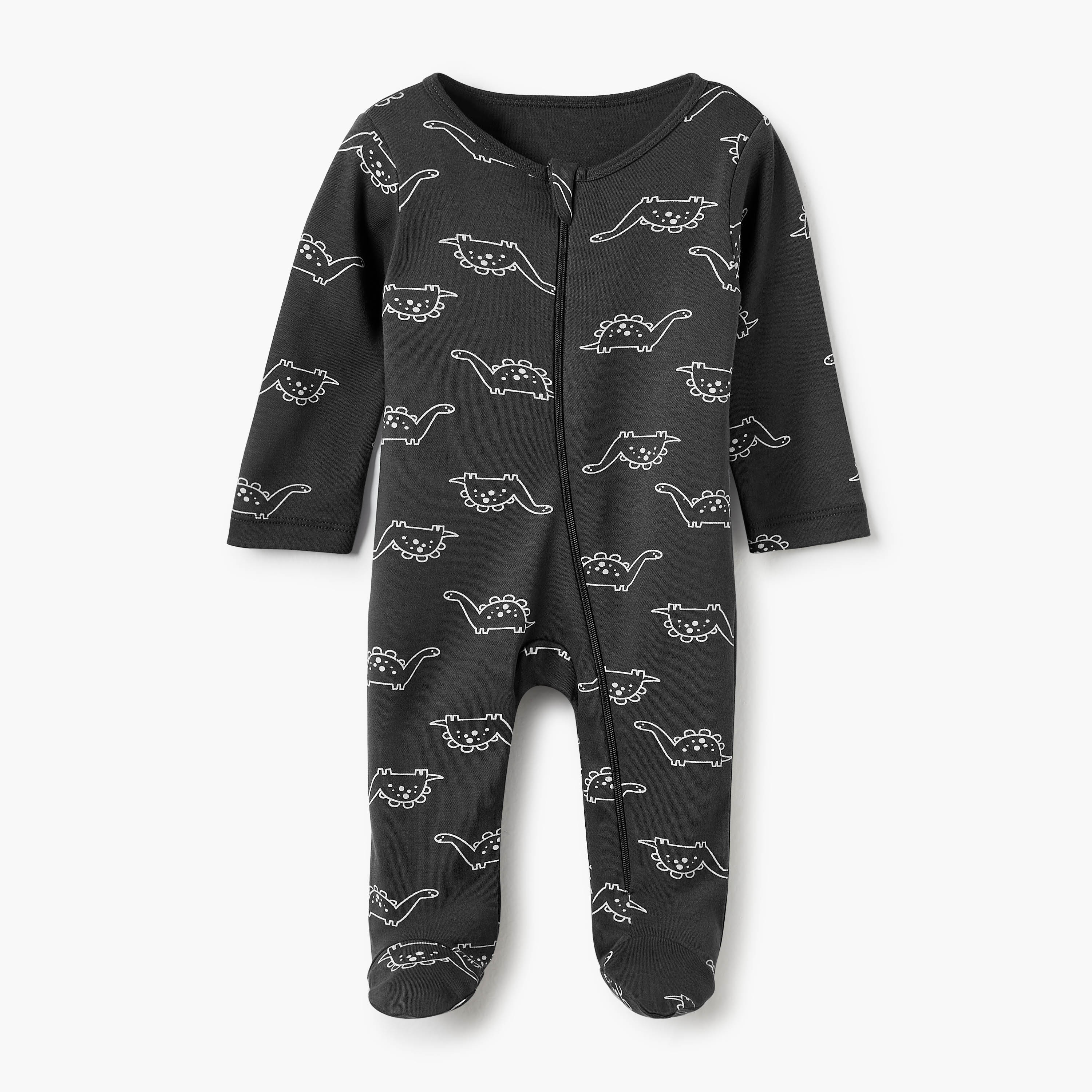 Juniors Printed Round Neck Sleepsuit with Zip Closure - Set of 5-baby-boys-clothing-nightwear-sleepsuits-image-4