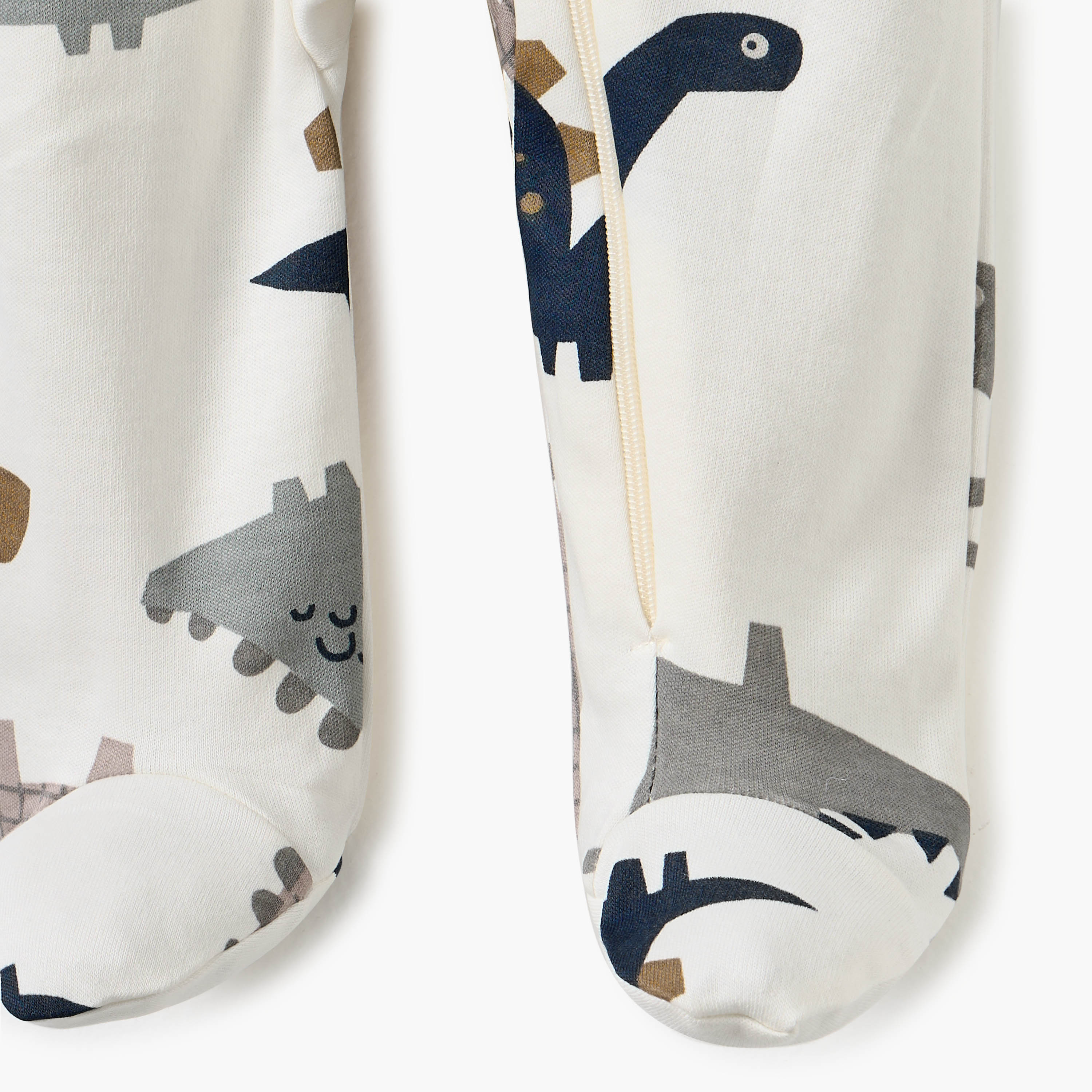 Juniors Printed Round Neck Sleepsuit with Zip Closure - Set of 5-baby-boys-clothing-nightwear-sleepsuits-image-9