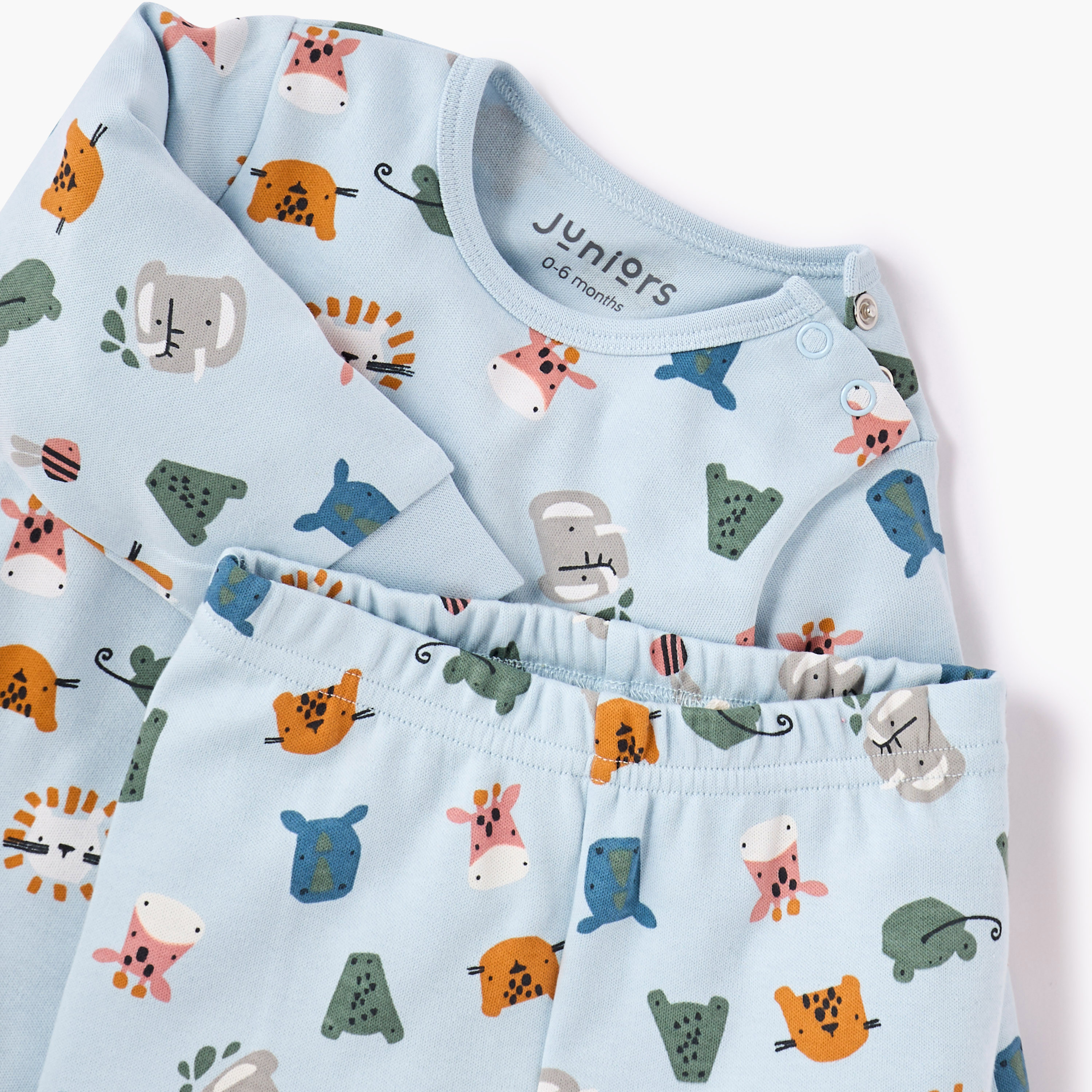 Juniors All-Over Animal Print T-shirt and Pyjama Set-baby-boys-clothing-nightwear-pyjamasets-image-5