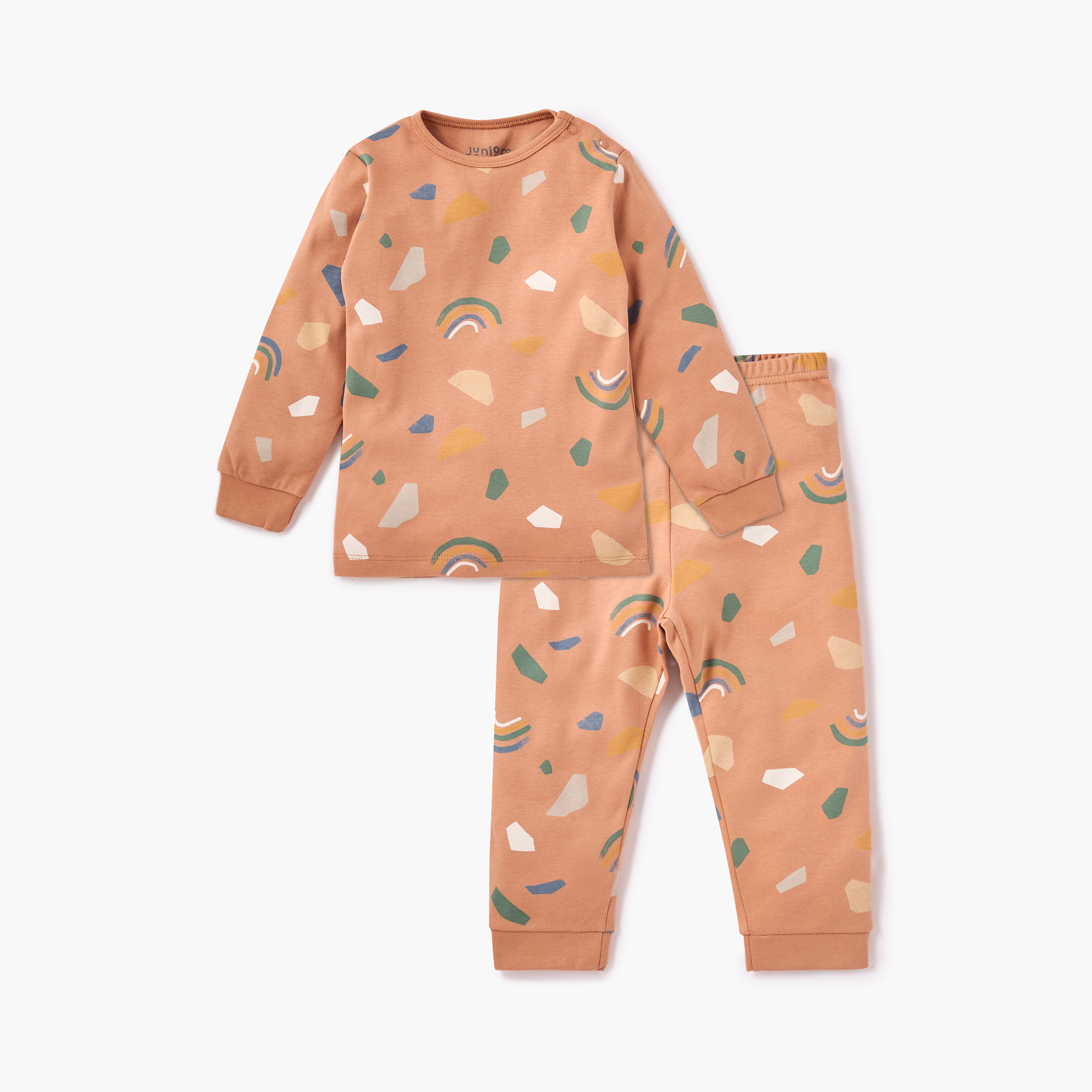 Juniors All-Over Printed T-shirt and Pyjama Set-baby-boys-clothing-nightwear-pyjamasets-image-2