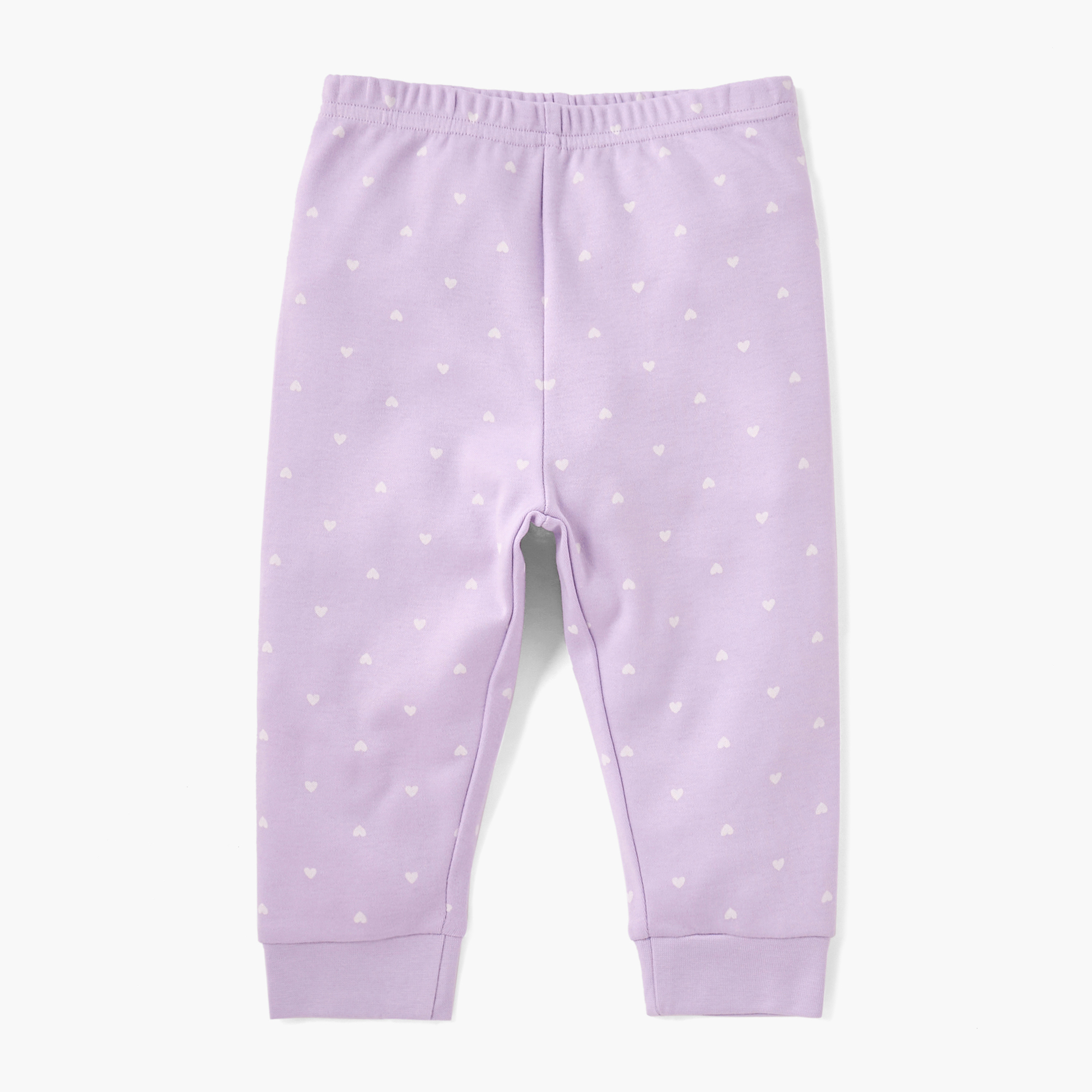 Juniors Heart Print T-shirt and Pyjama Set-baby-girls-clothing-nightwear-pyjamasets-image-3