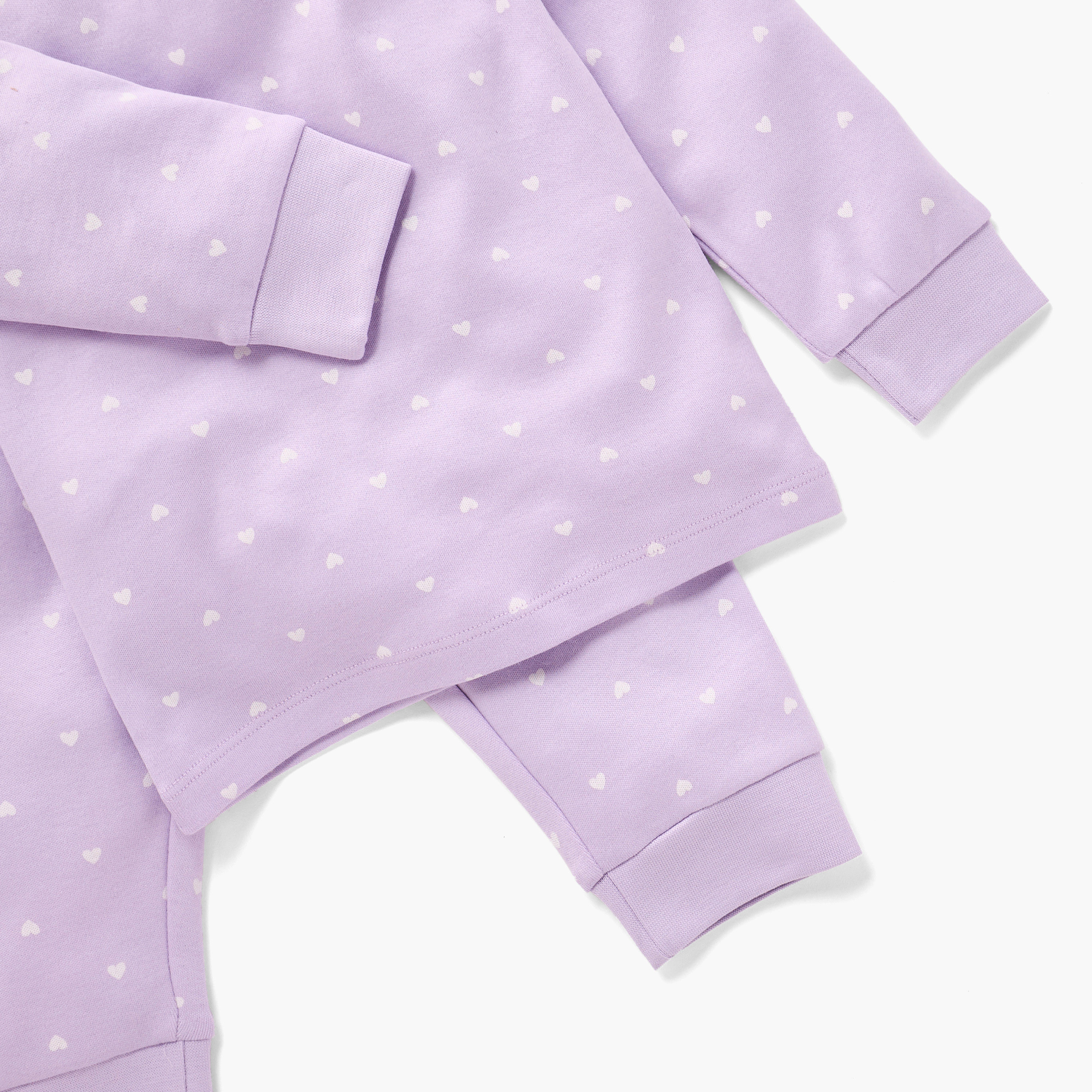 Juniors Heart Print T-shirt and Pyjama Set-baby-girls-clothing-nightwear-pyjamasets-image-5