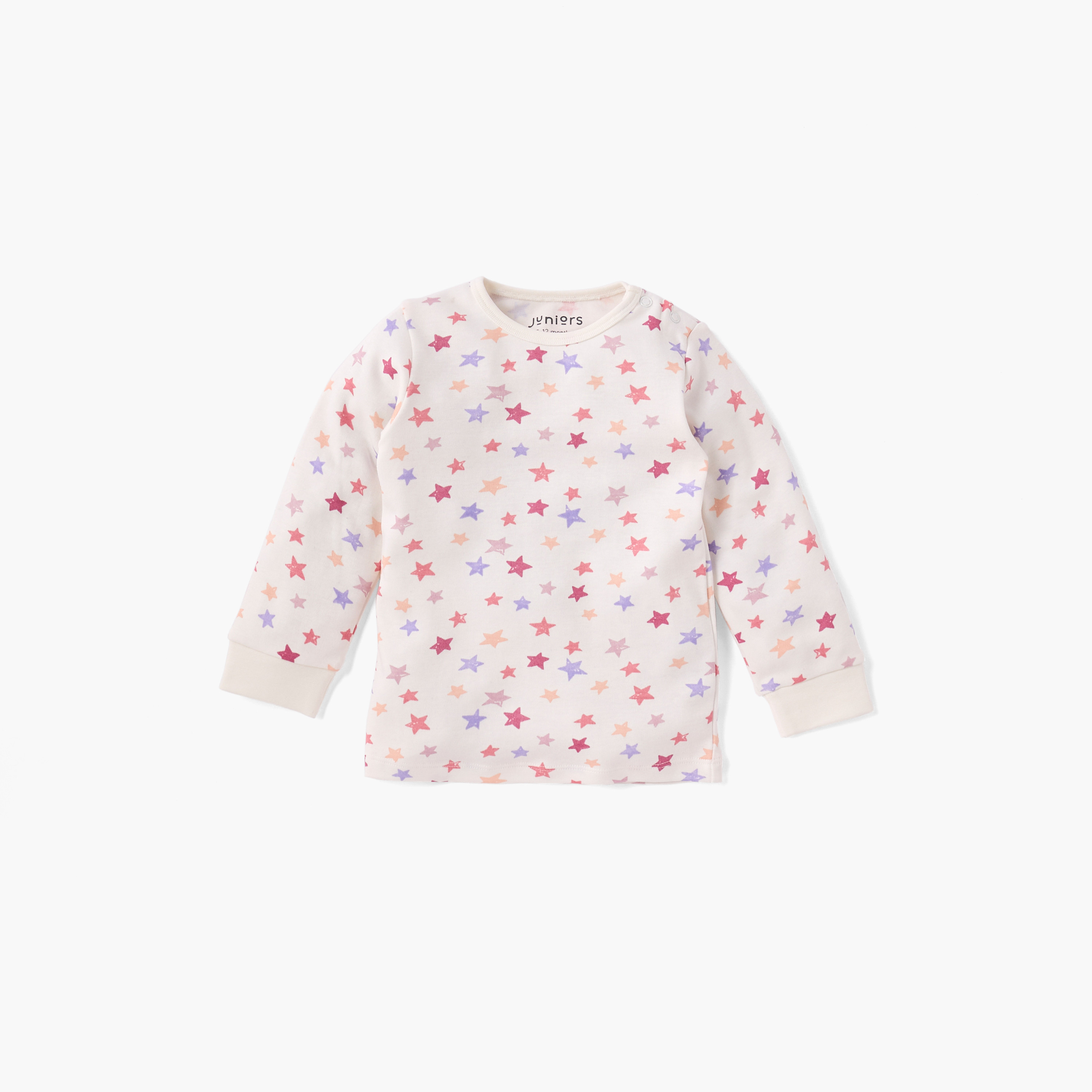 Juniors All-Over Star Print T-shirt and Pyjama Set-baby-girls-clothing-nightwear-pyjamasets-image-3