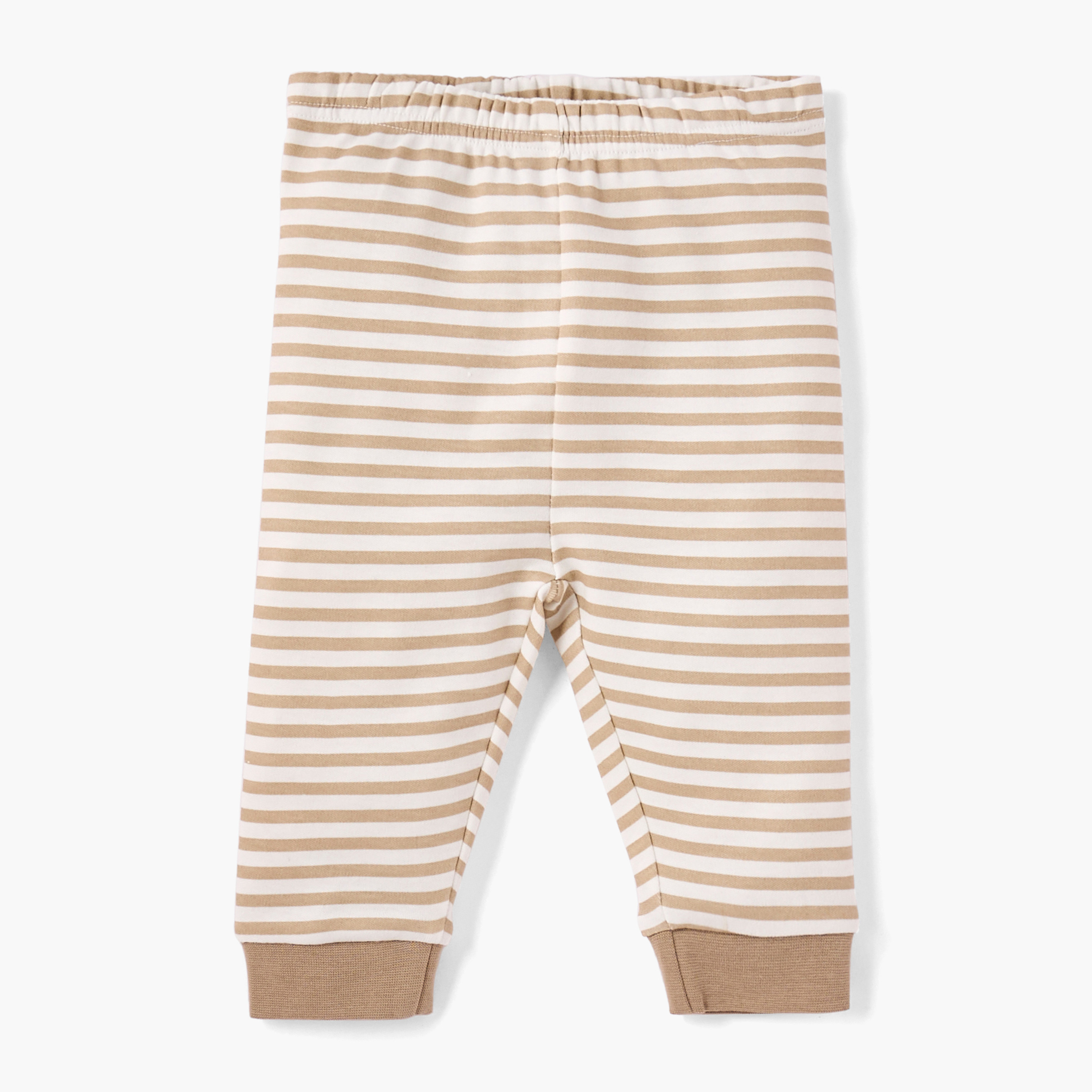 طقم تيشيرت بزينة زرافة وبنطلون بيجاما مخطط من جونيورز-baby-boys-clothing-nightwear-pyjamasets-image-3