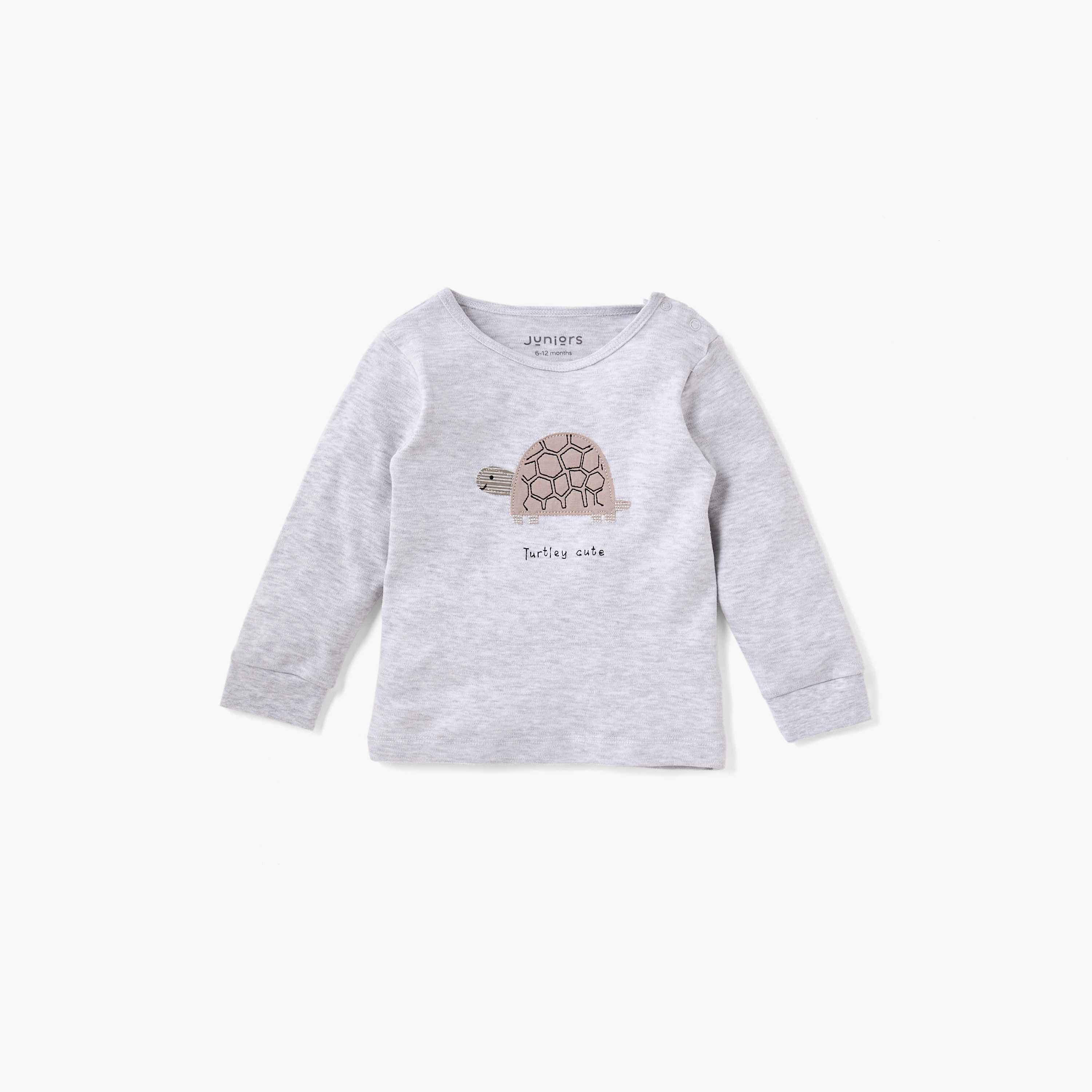 Juniors Turtle Print T-shirt and Pyjama Set-baby-boys-clothing-nightwear-pyjamasets-image-2