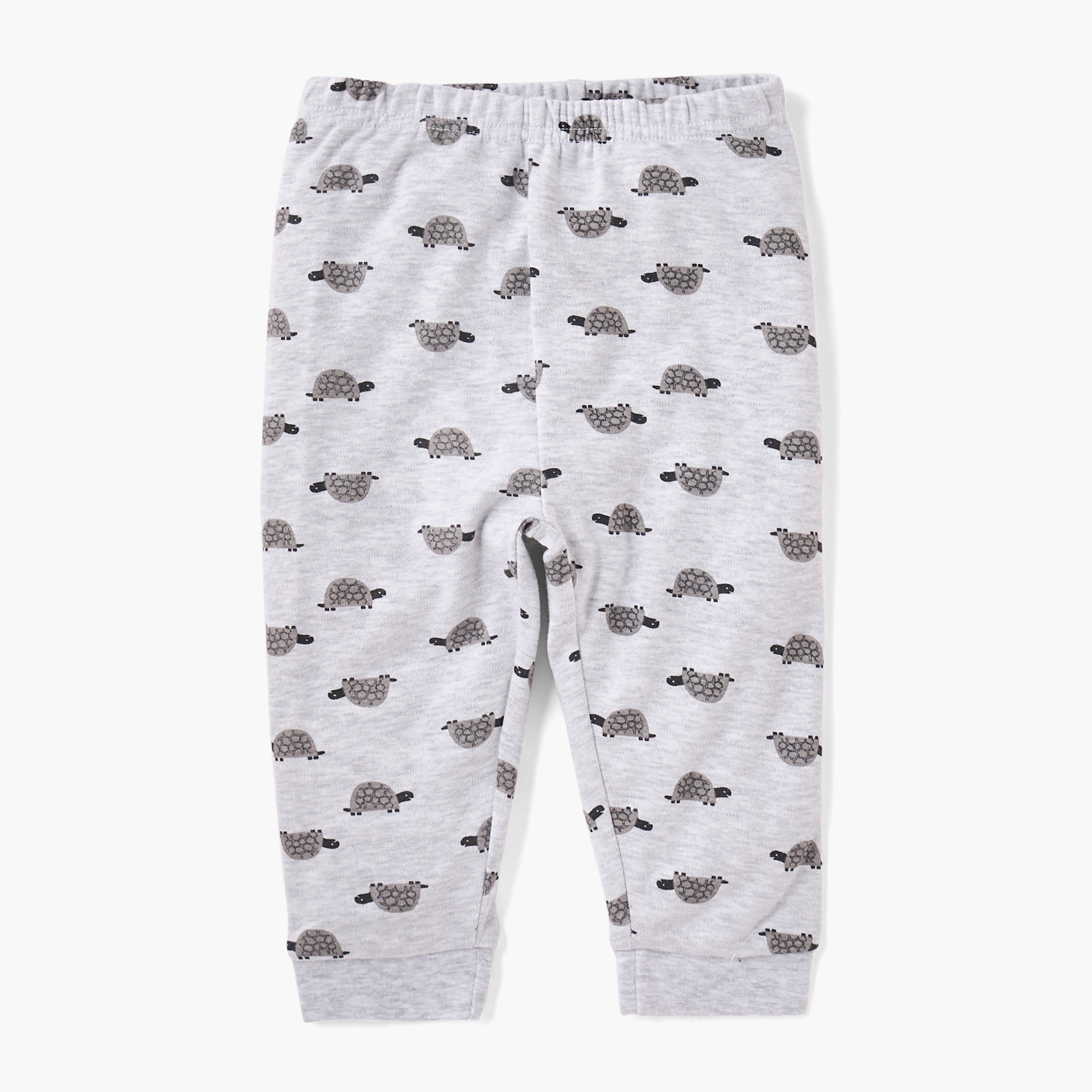 Juniors Turtle Print T-shirt and Pyjama Set-baby-boys-clothing-nightwear-pyjamasets-image-3