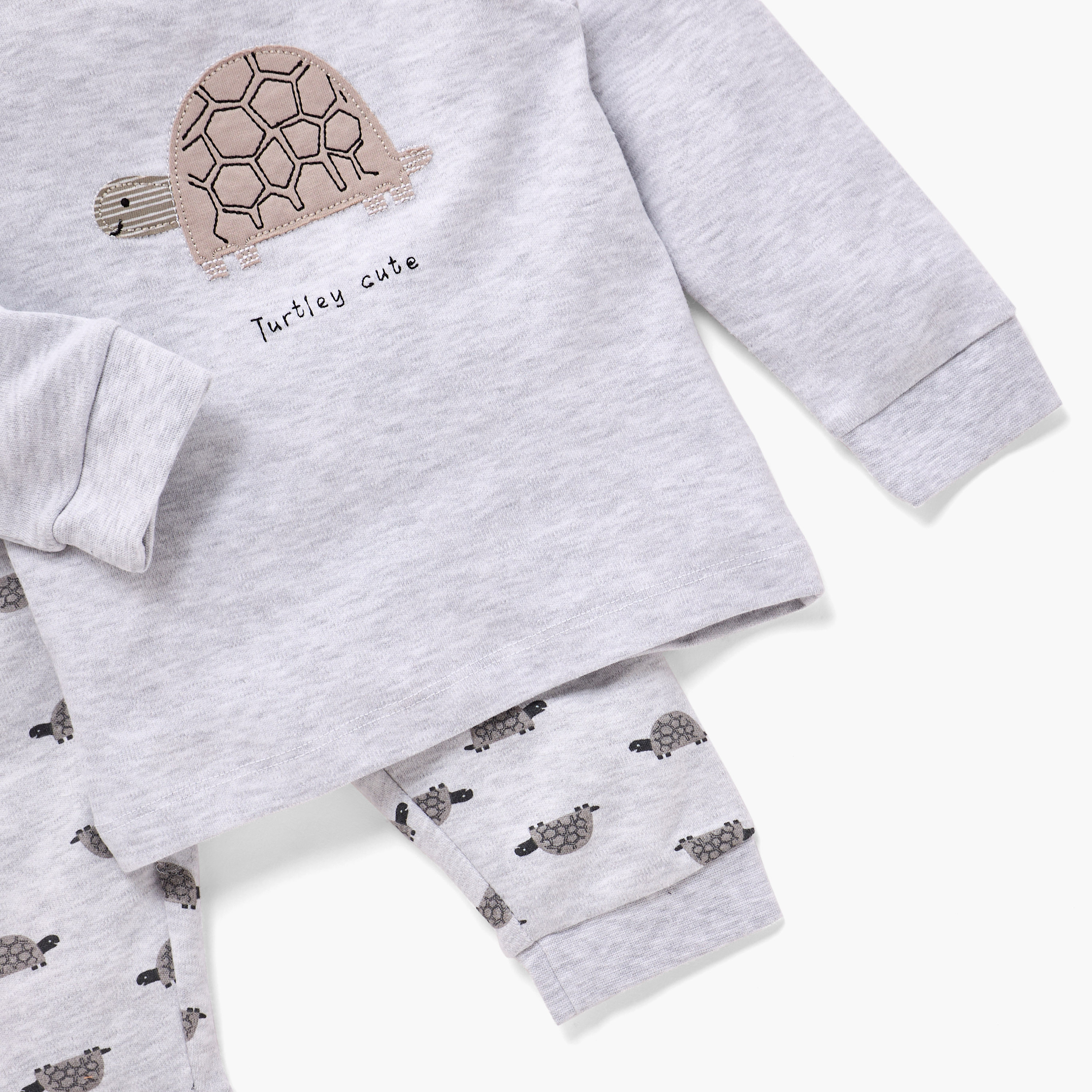 Juniors Turtle Print T-shirt and Pyjama Set-baby-boys-clothing-nightwear-pyjamasets-image-5