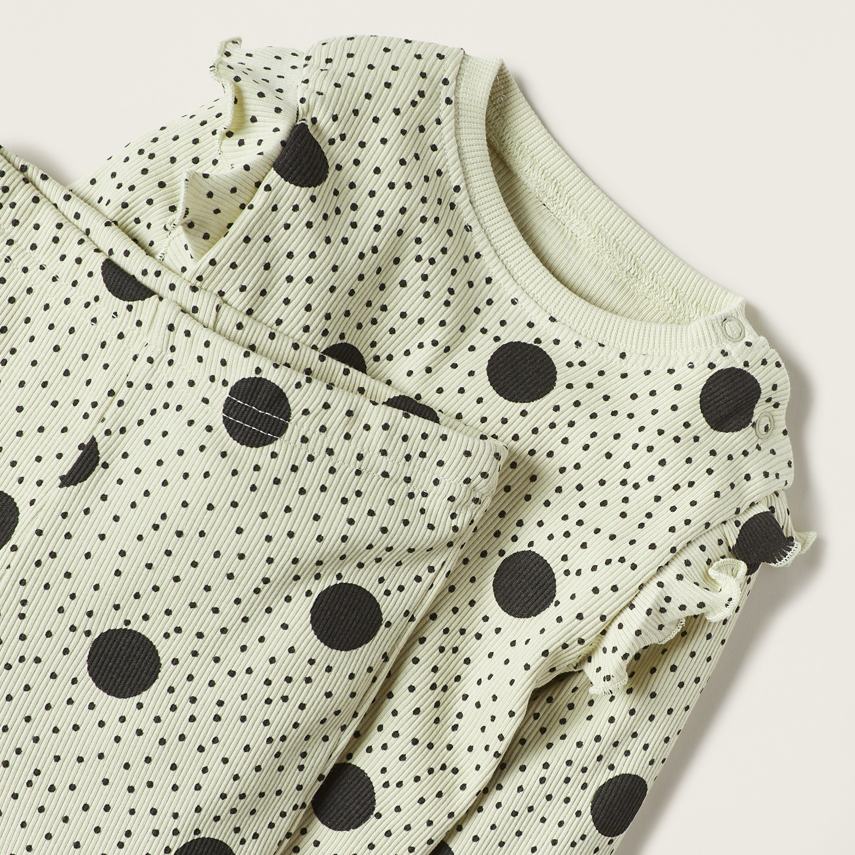Juniors All-Over Polka Dot Print T-shirt and Elasticated Pyjama Set-baby-boys-clothing-nightwear-pyjamasets-image-4