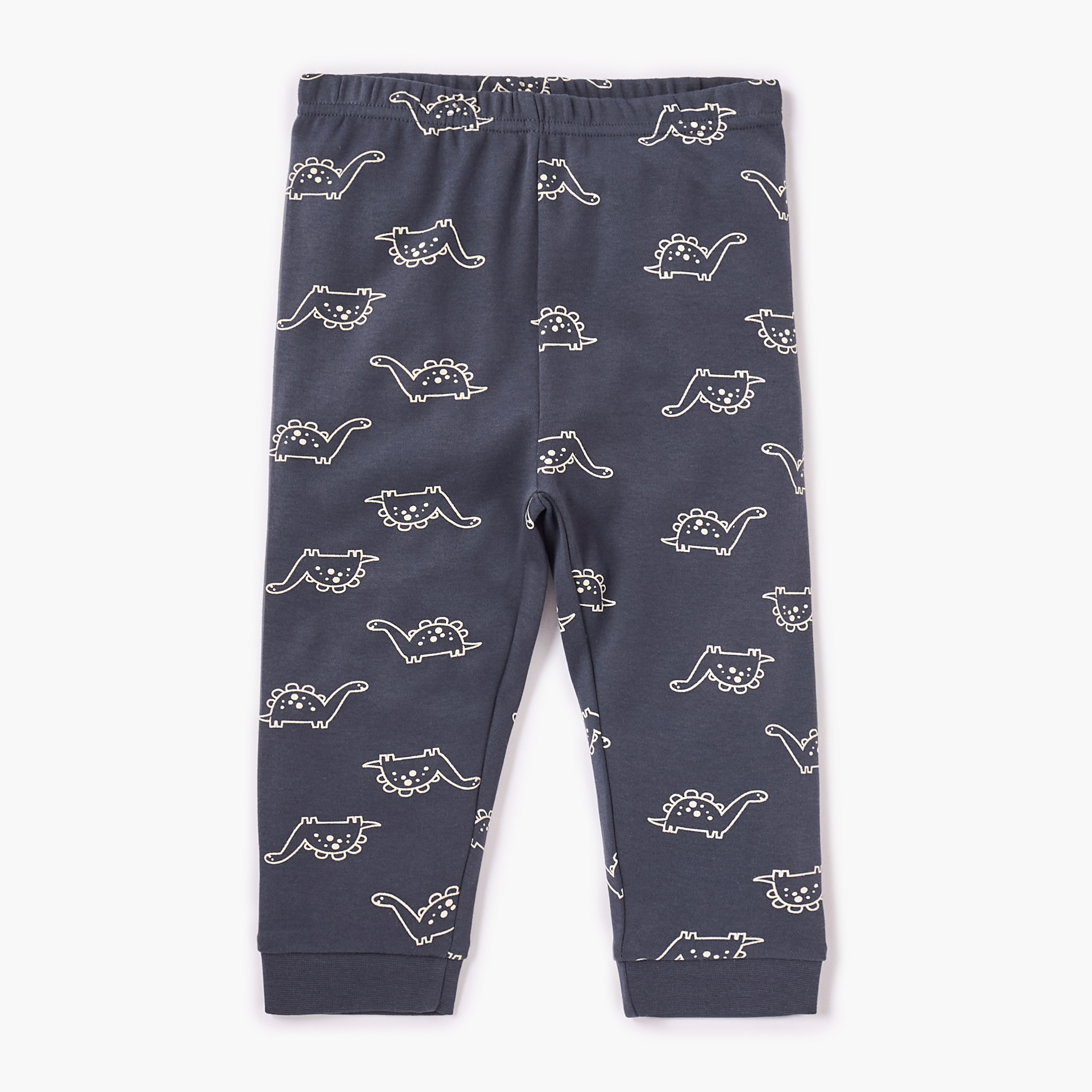 Juniors Dinosaur Print T-shirt and Pyjama Set-baby-boys-clothing-nightwear-pyjamasets-image-3
