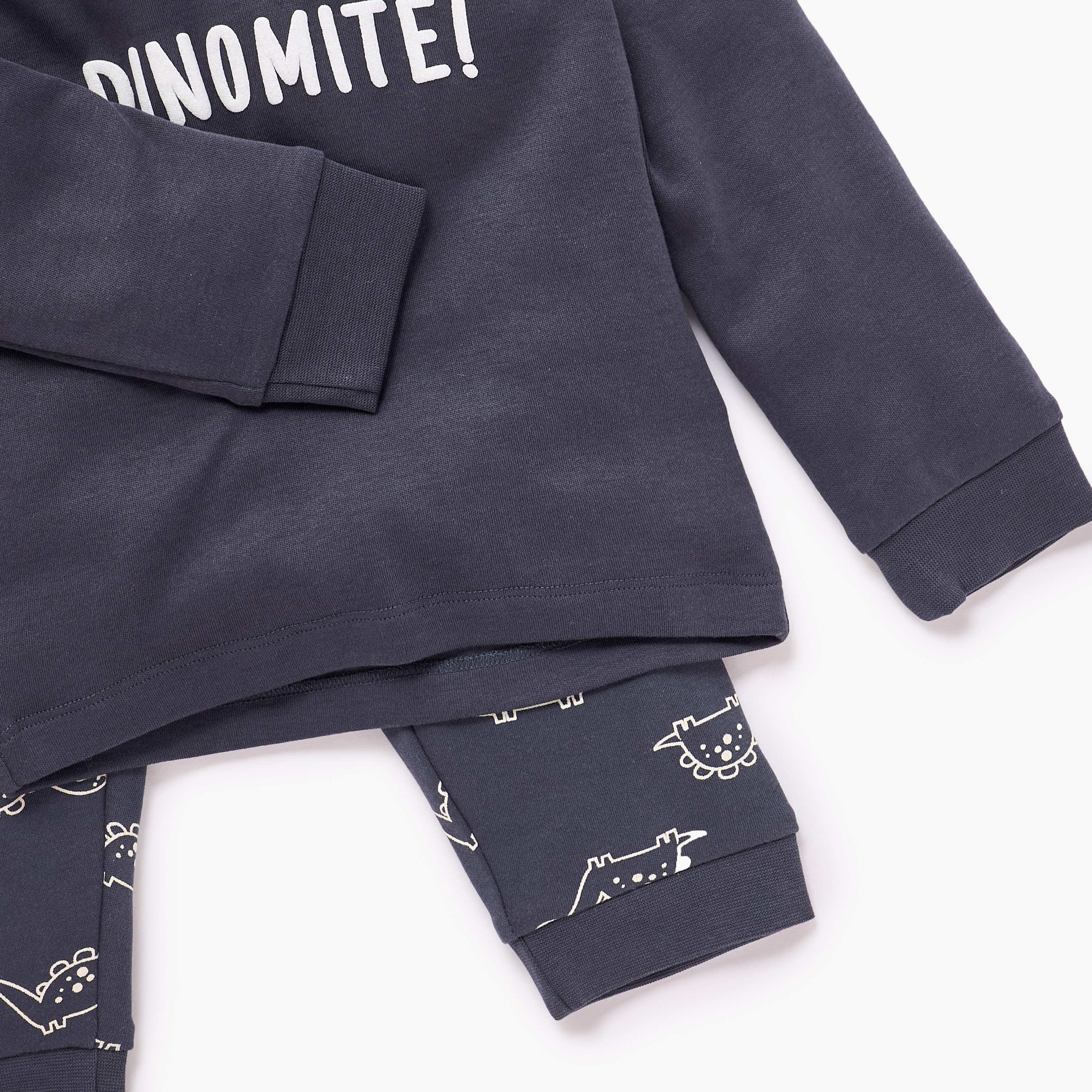 Juniors Dinosaur Print T-shirt and Pyjama Set-baby-boys-clothing-nightwear-pyjamasets-image-5