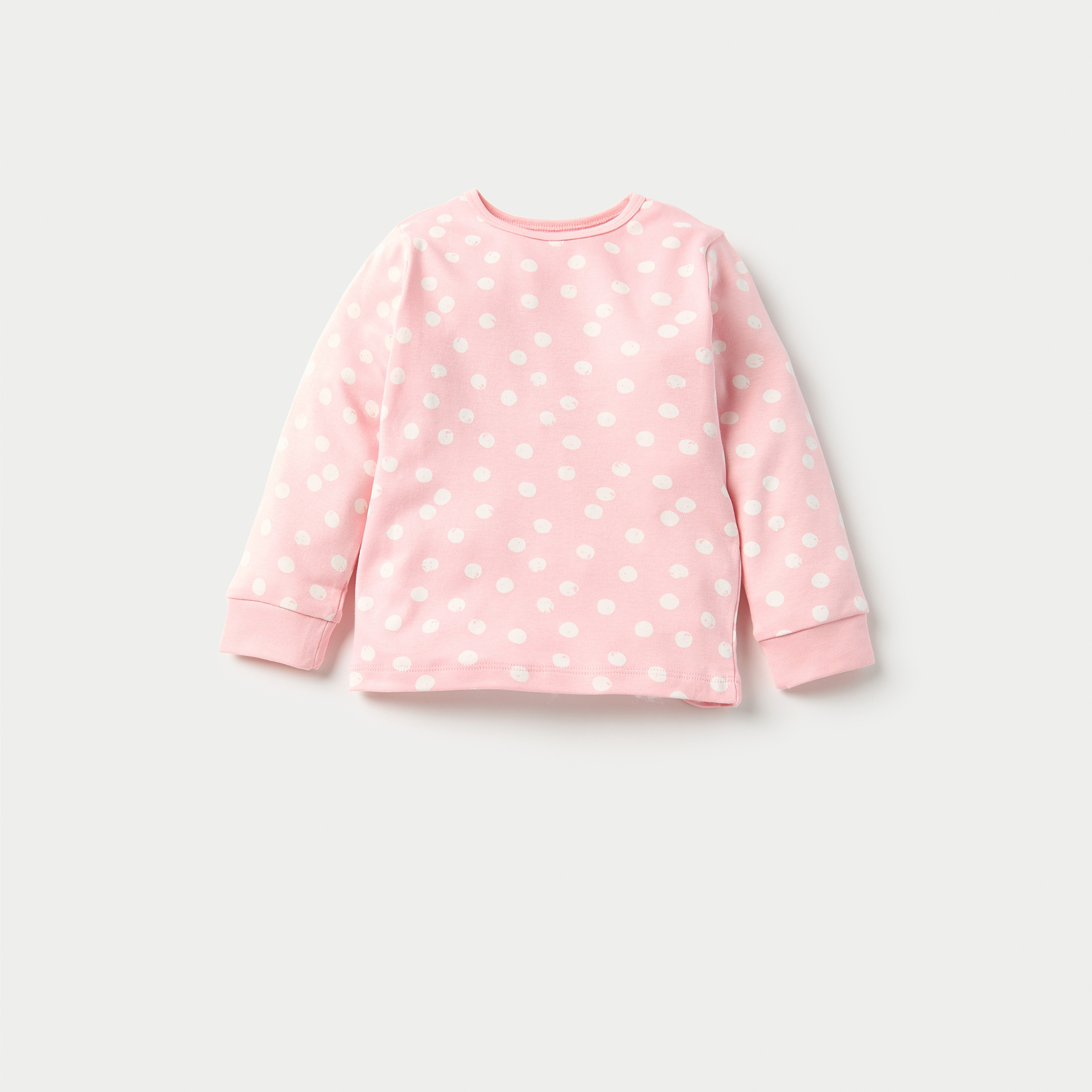 طقم بنطلون بيجاما وتيشيرت بطبعات منقطة من جونيورز-baby-girls-clothing-nightwear-pyjamasets-image-2