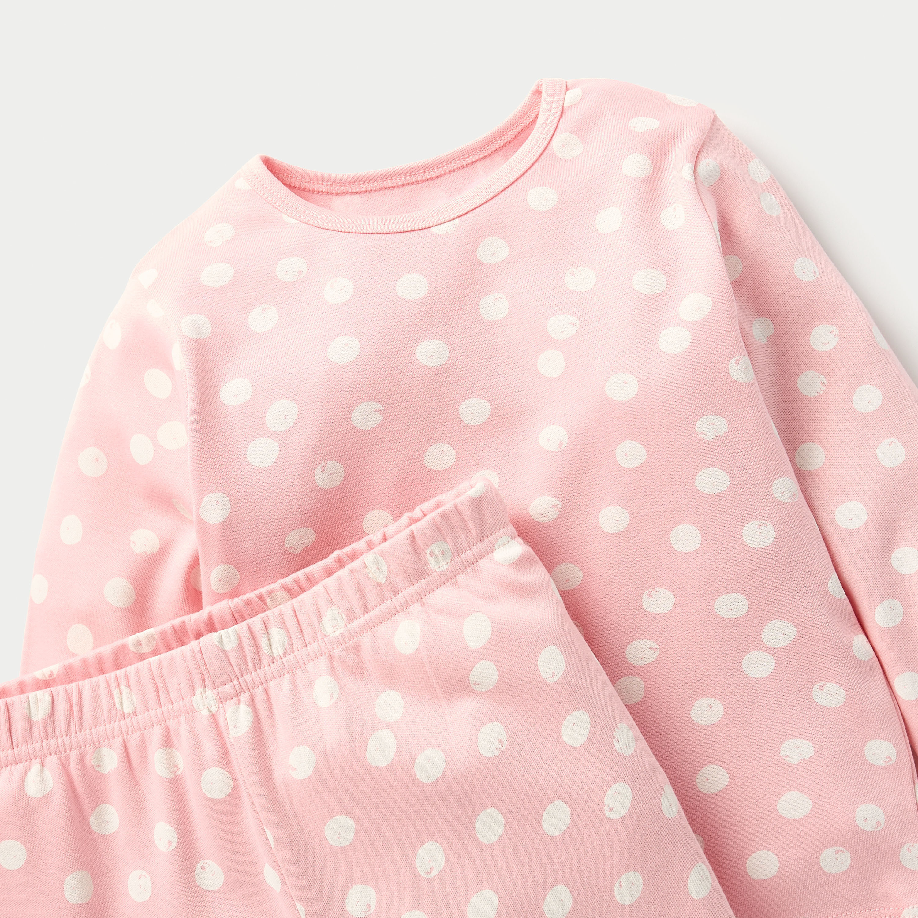 طقم بنطلون بيجاما وتيشيرت بطبعات منقطة من جونيورز-baby-girls-clothing-nightwear-pyjamasets-image-4