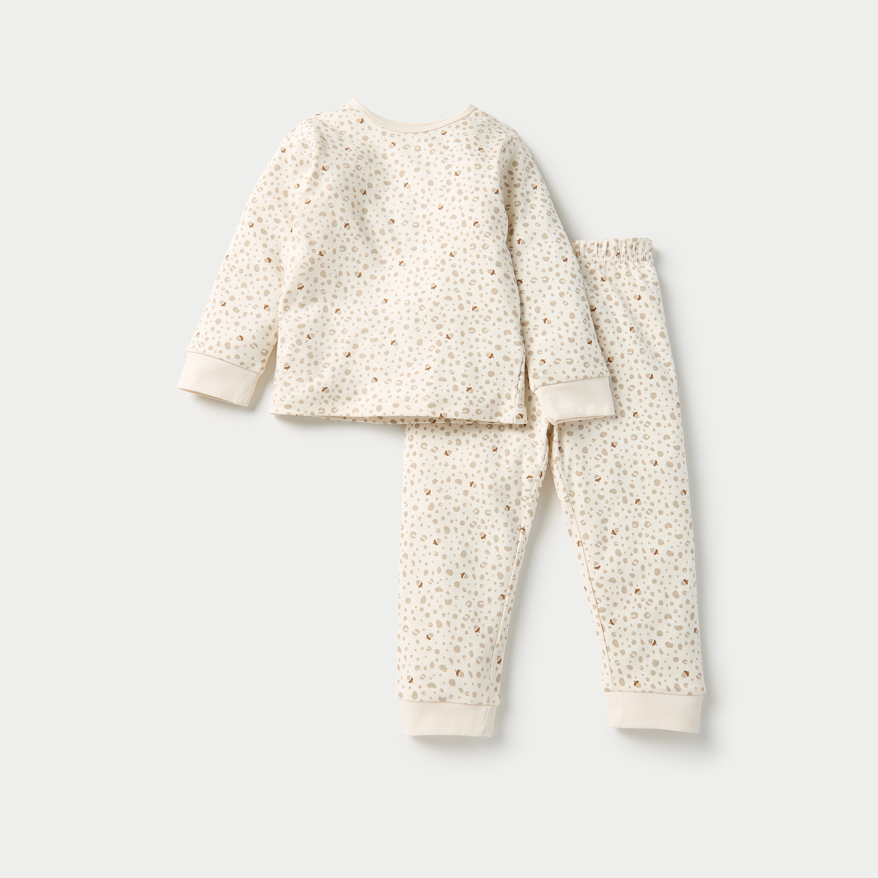 Juniors All-Over Print Long Sleeve T-shirt and Pyjama Set-baby-girls-clothing-nightwear-pyjamasets-image-1