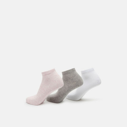 Solid Ankle Length Socks - Set of 3-Women%27s Socks-image-2