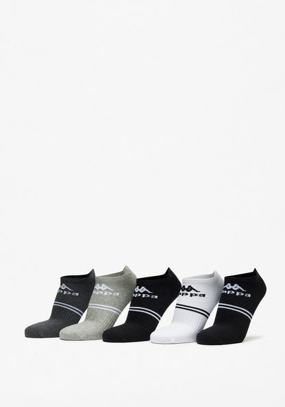 Kappa Logo Print Ankle Length Socks - Set of 5-Men%27s Socks-image-0