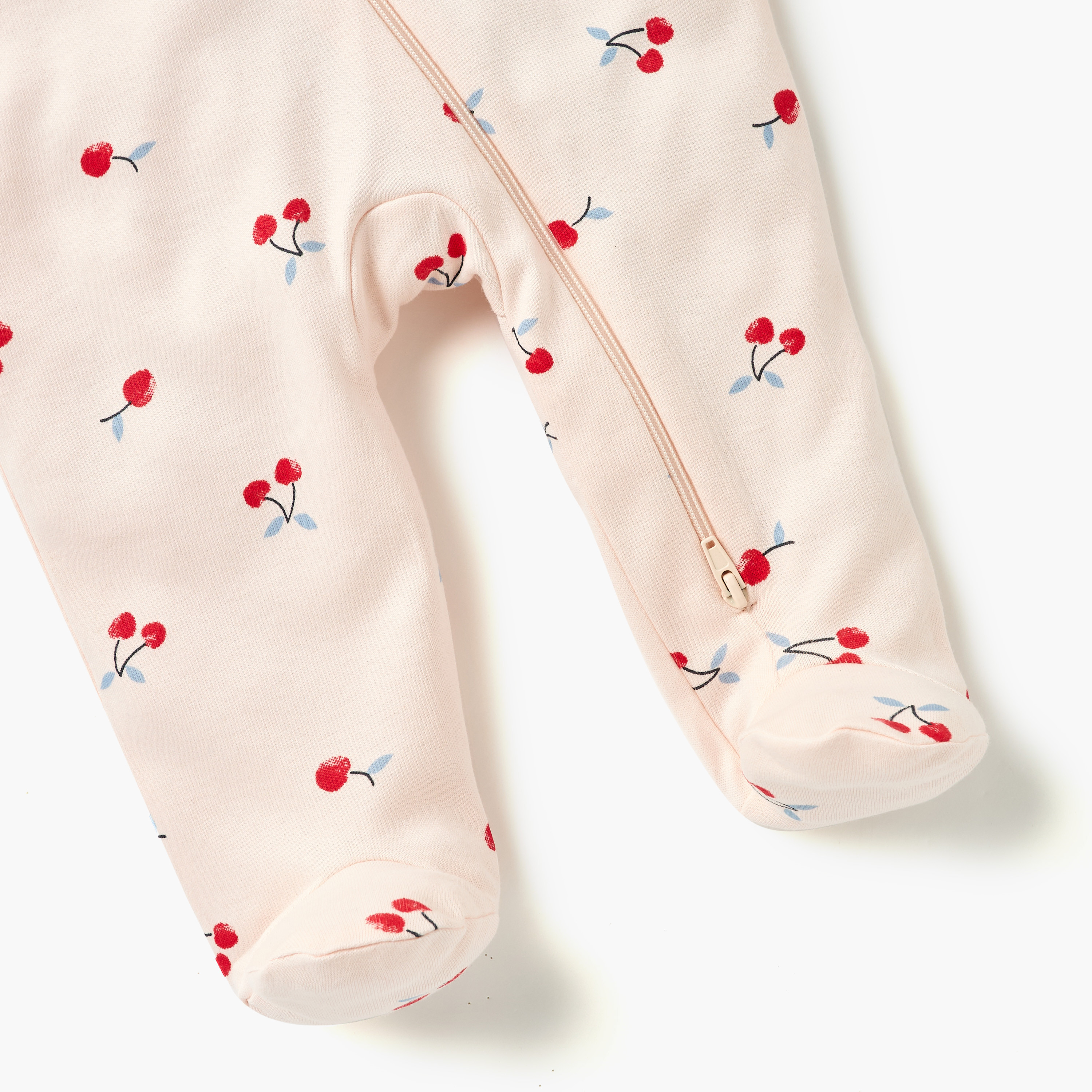 Juniors All-Over Cherry Print Sleepsuit with Long Sleeves and Zip Closure-baby-girls-clothing-nightwear-sleepsuits-image-4
