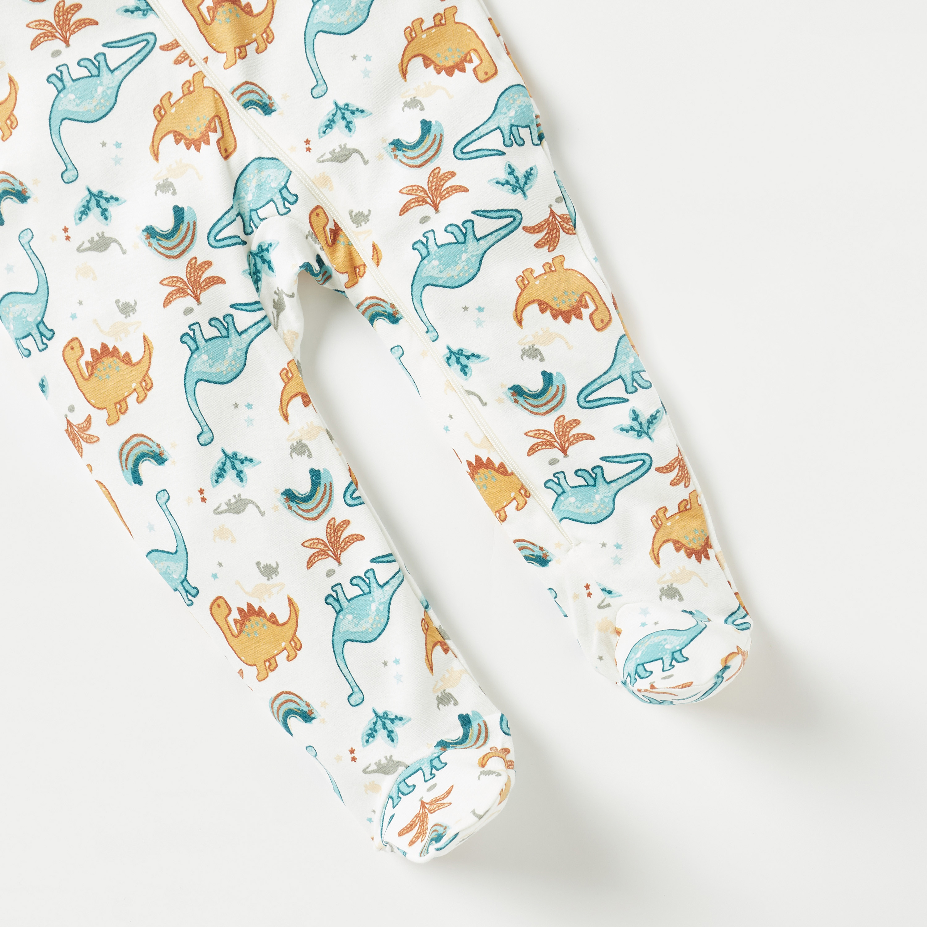 Juniors All-Over Dinosaur Print Closed Feet Sleepsuit with Zip Closure-baby-boys-clothing-nightwear-sleepsuits-image-3