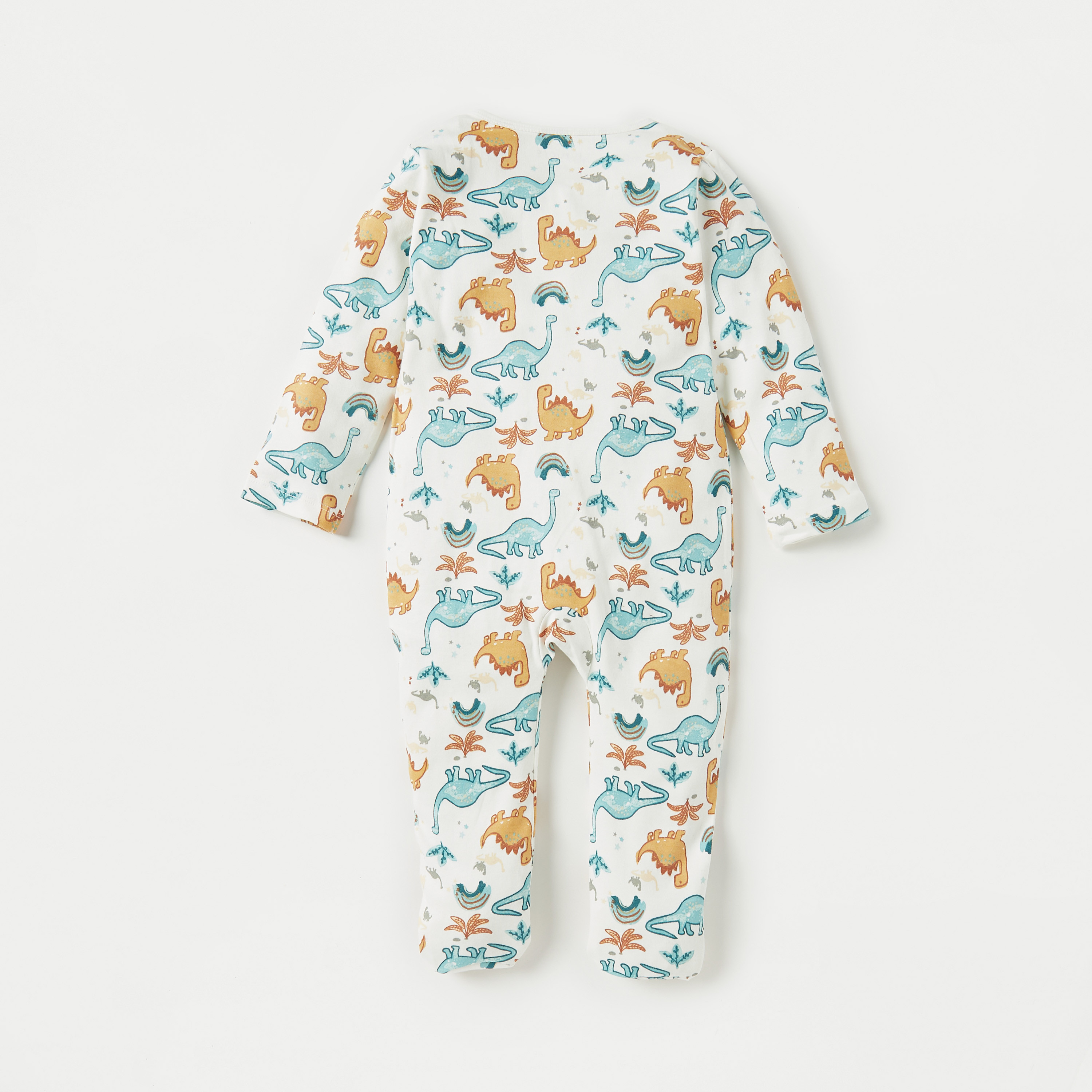 Juniors All-Over Dinosaur Print Closed Feet Sleepsuit with Zip Closure-baby-boys-clothing-nightwear-sleepsuits-image-4