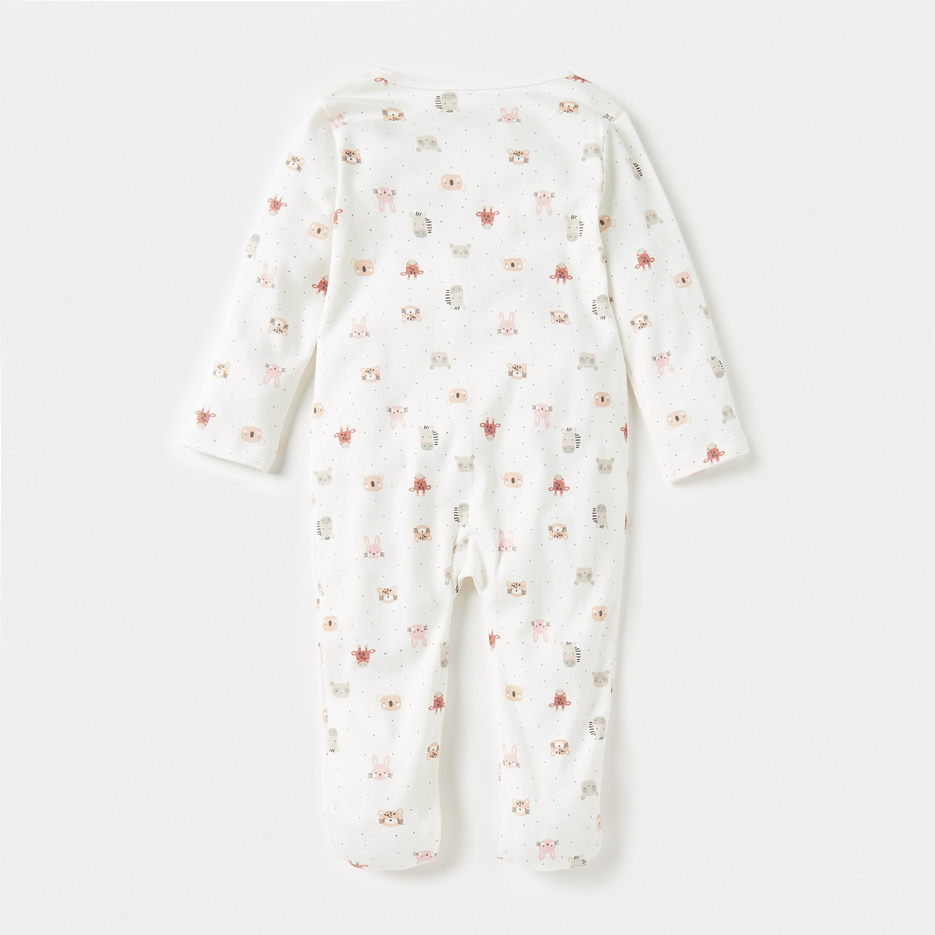 Juniors All-Over Animal Print Closed Feet Sleepsuit with Zip Closure-baby-girls-clothing-nightwear-sleepsuits-image-4