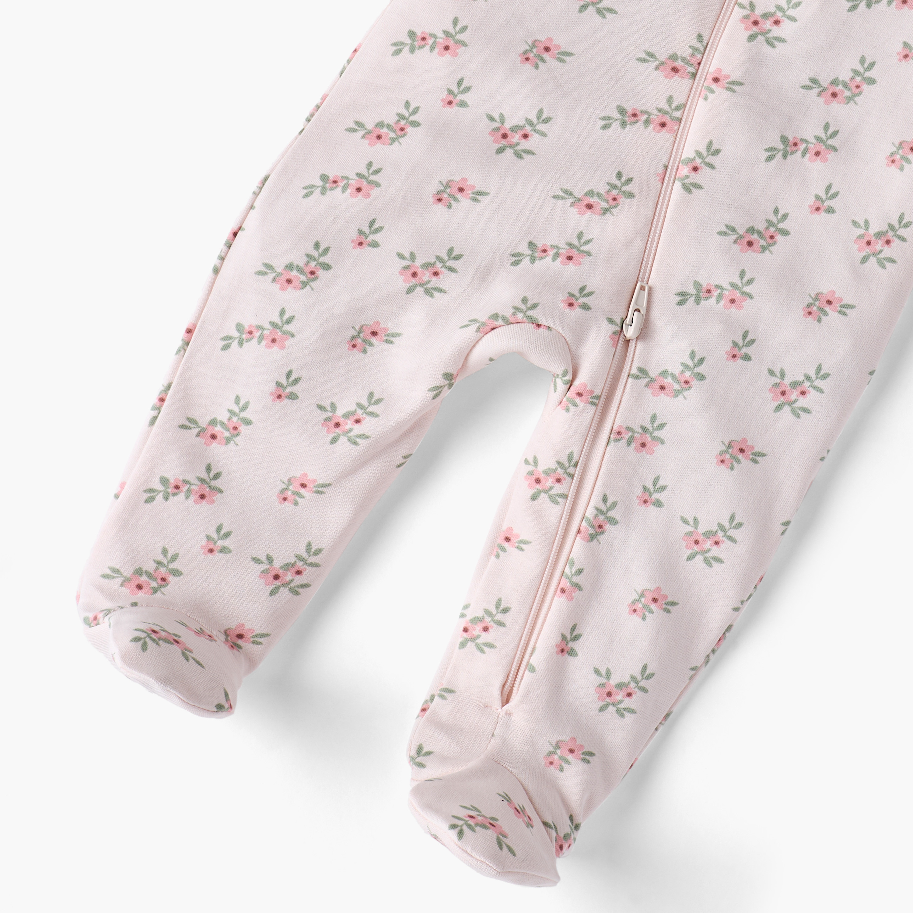Juniors All-Over Floral Print Closed Feet Sleepsuit-baby-girls-clothing-nightwear-sleepsuits-image-4