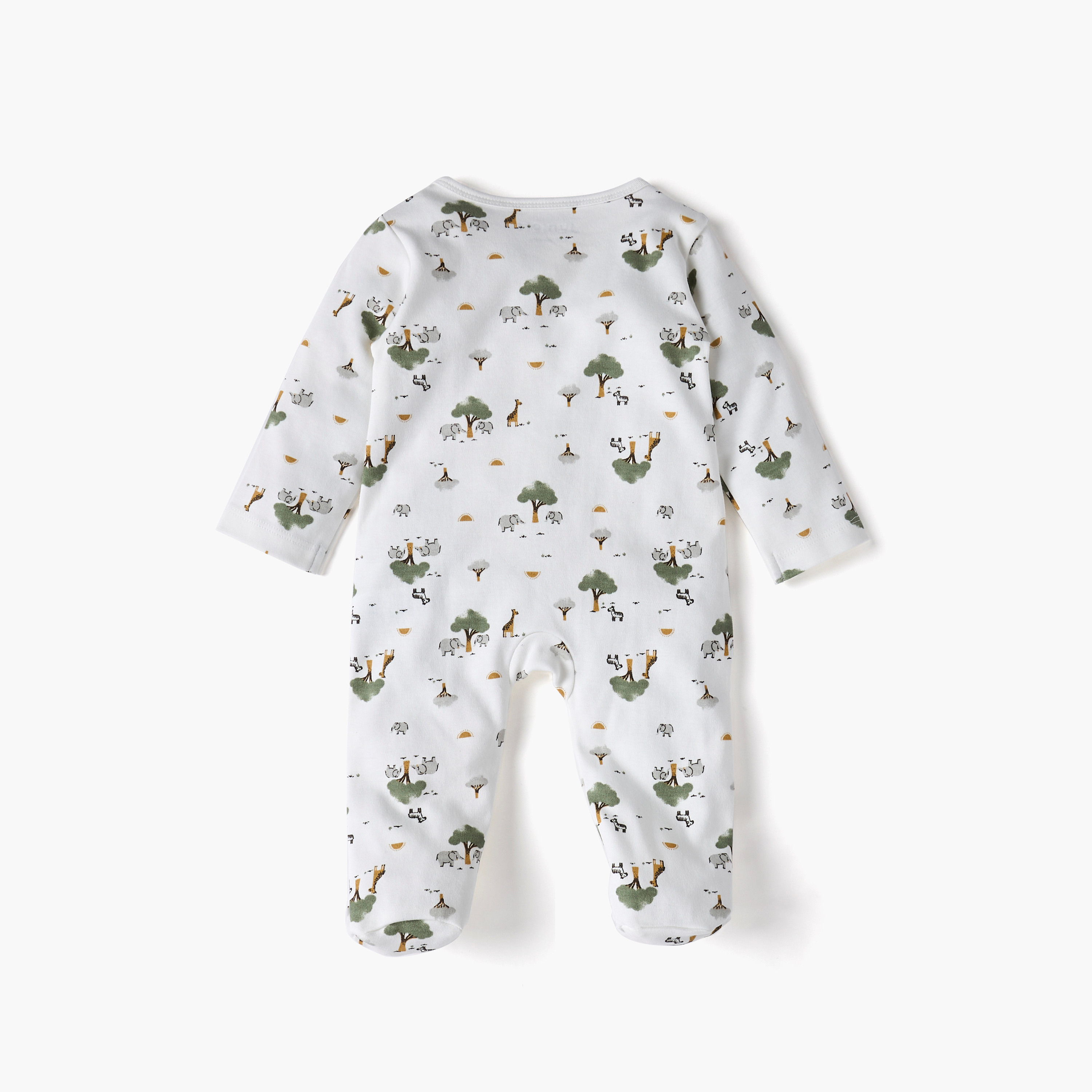 Juniors All-Over Print Closed Feet Sleepsuit with Long Sleeves-baby-boys-clothing-nightwear-sleepsuits-image-3