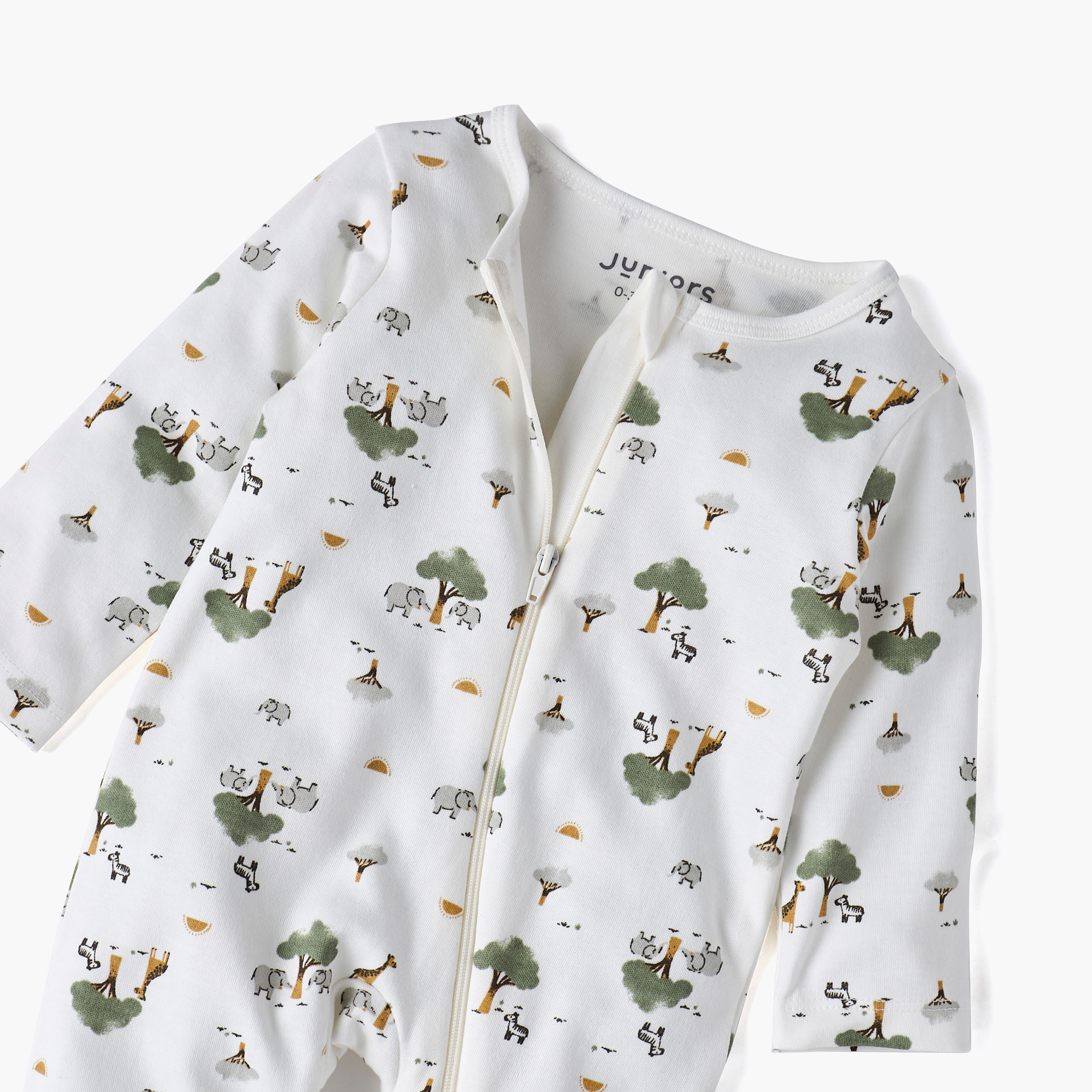 Juniors All-Over Print Closed Feet Sleepsuit with Long Sleeves-baby-boys-clothing-nightwear-sleepsuits-image-4