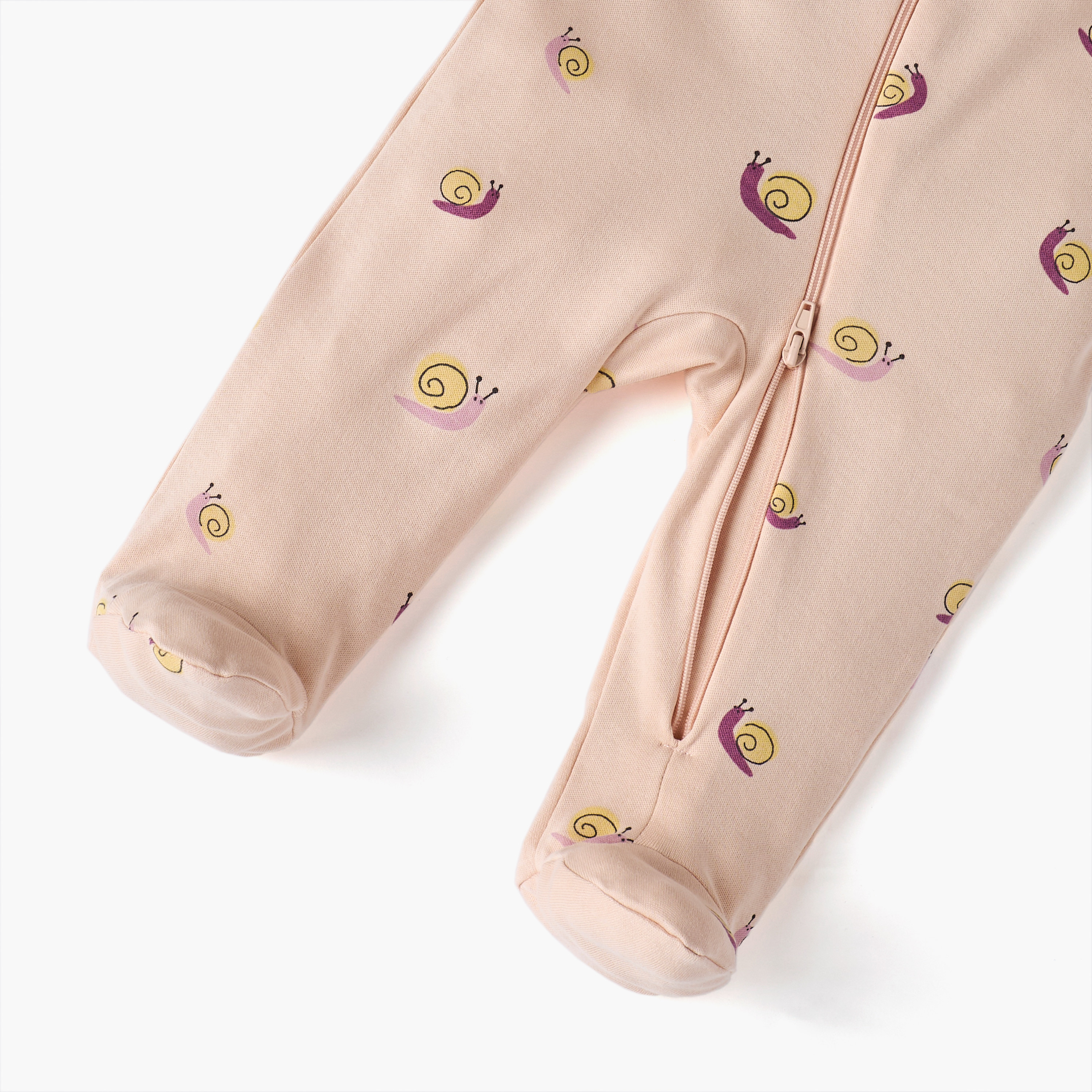 Juniors Snail Print Sleepsuit with Long Sleeves and Zip Closure-baby-boys-clothing-nightwear-sleepsuits-image-4