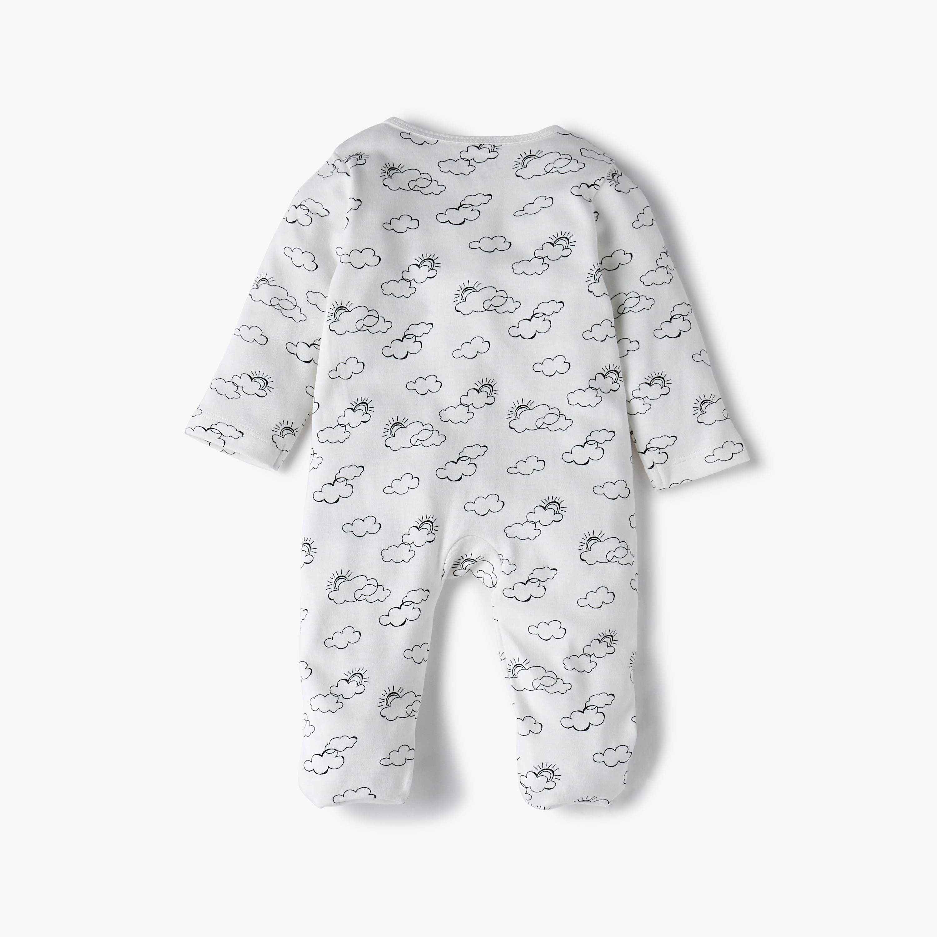 بدلة نوم بأكمام طويلة وسحاب إغلاق وطبعات من جونيورز-baby-girls-clothing-nightwear-sleepsuits-image-3