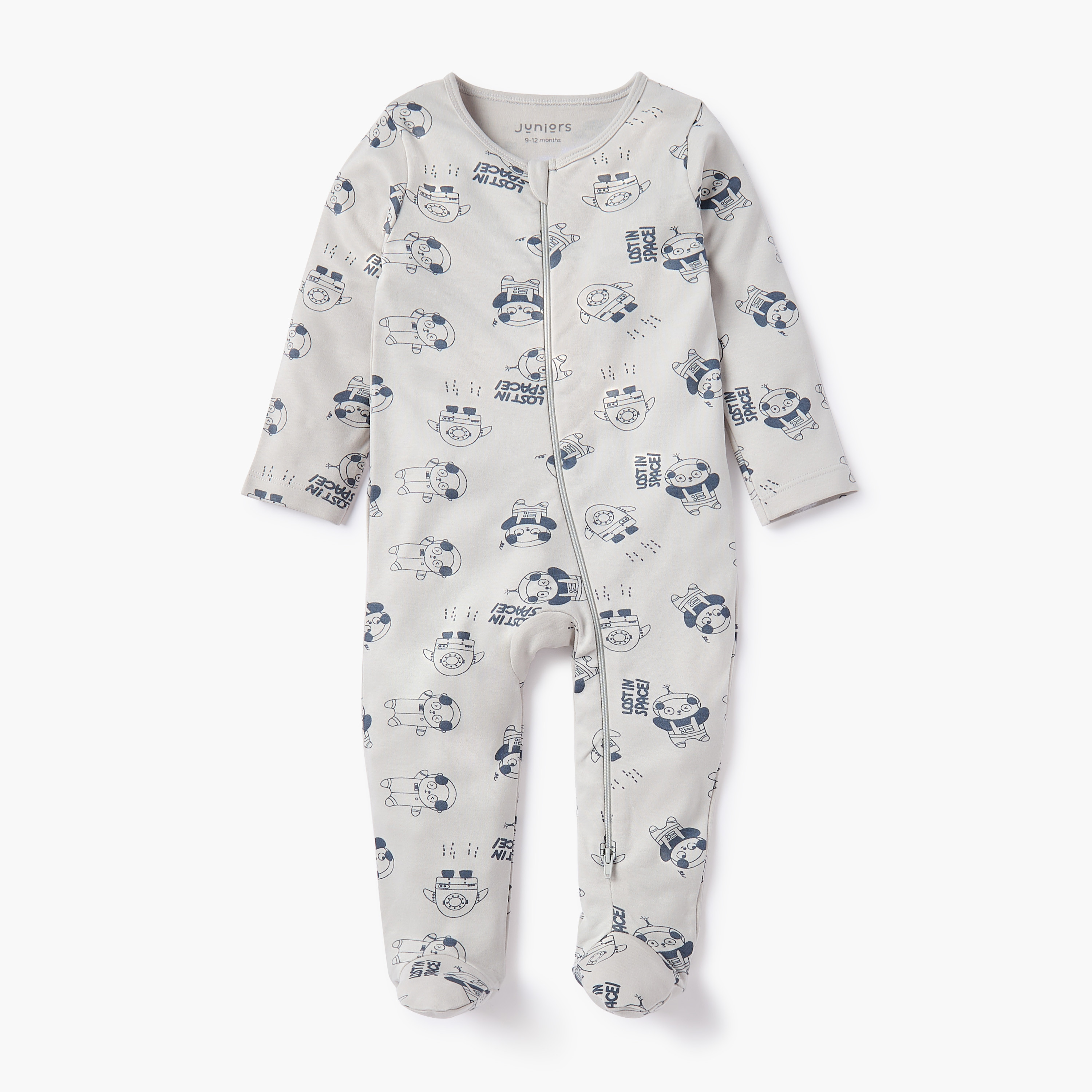 Juniors All-Over Print Sleepsuit with Long Sleeves and Zip Closure-baby-boys-clothing-nightwear-sleepsuits-image-2