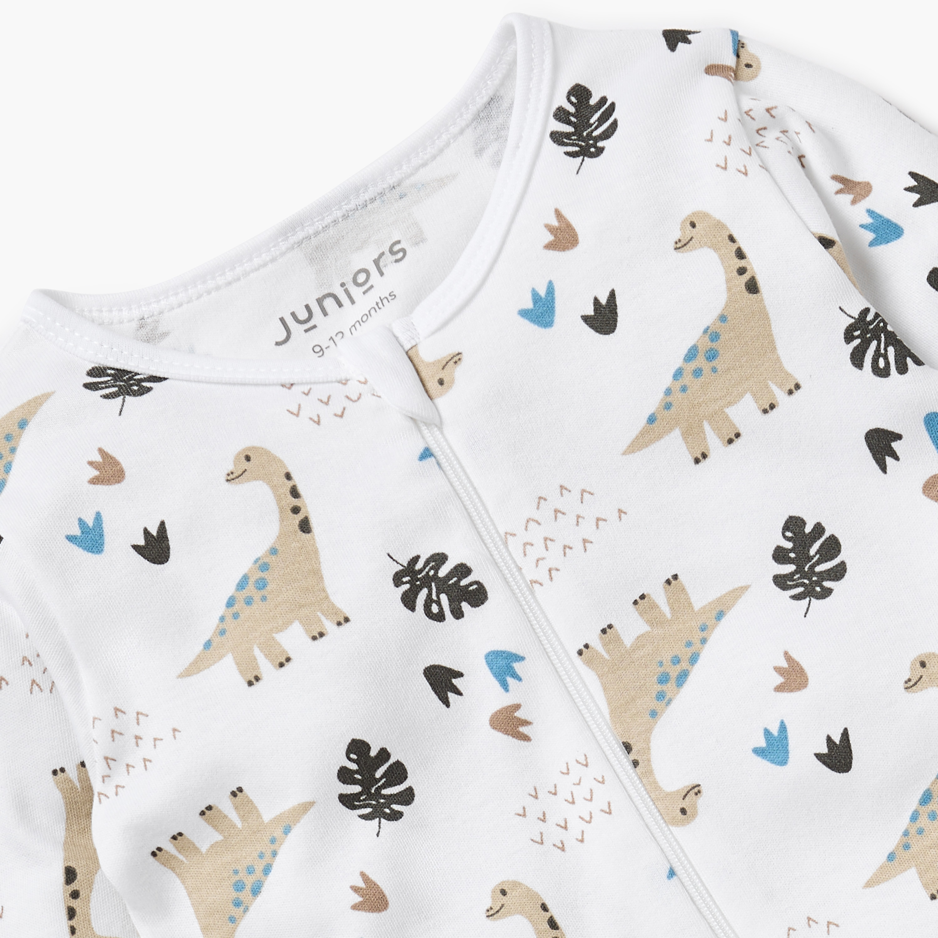 Juniors Dinosaur Print Sleepsuit with Zip Closure-baby-boys-clothing-nightwear-sleepsuits-image-3