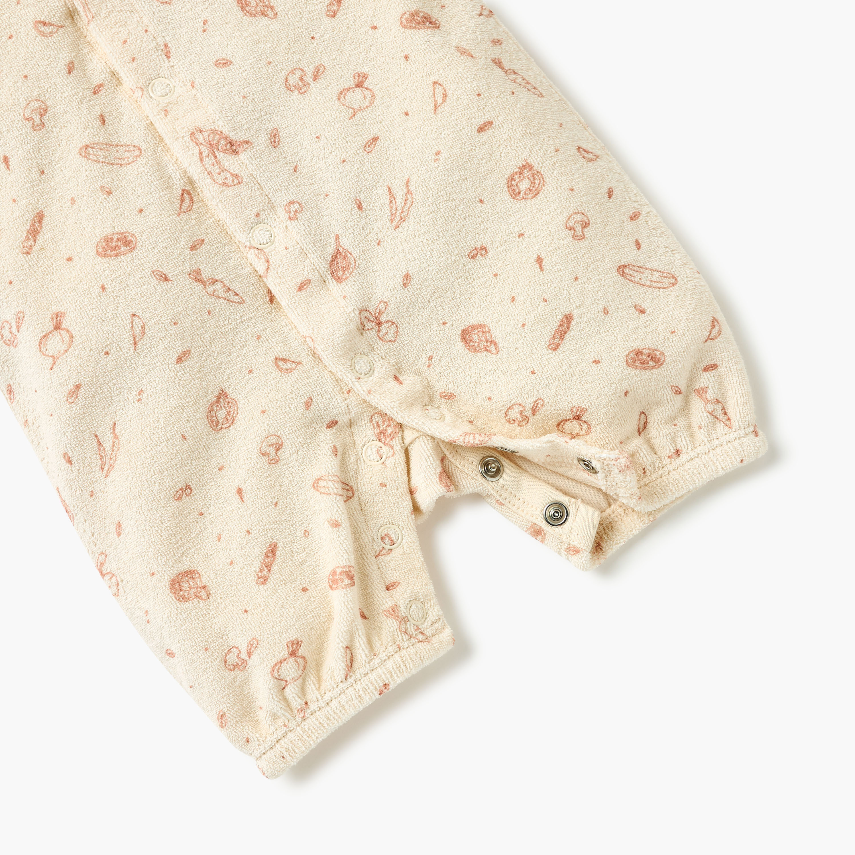 Juniors Graphic Print Romper with Ruffle Sleeves and Button Closure-baby-girls-clothing-rompers-image-5