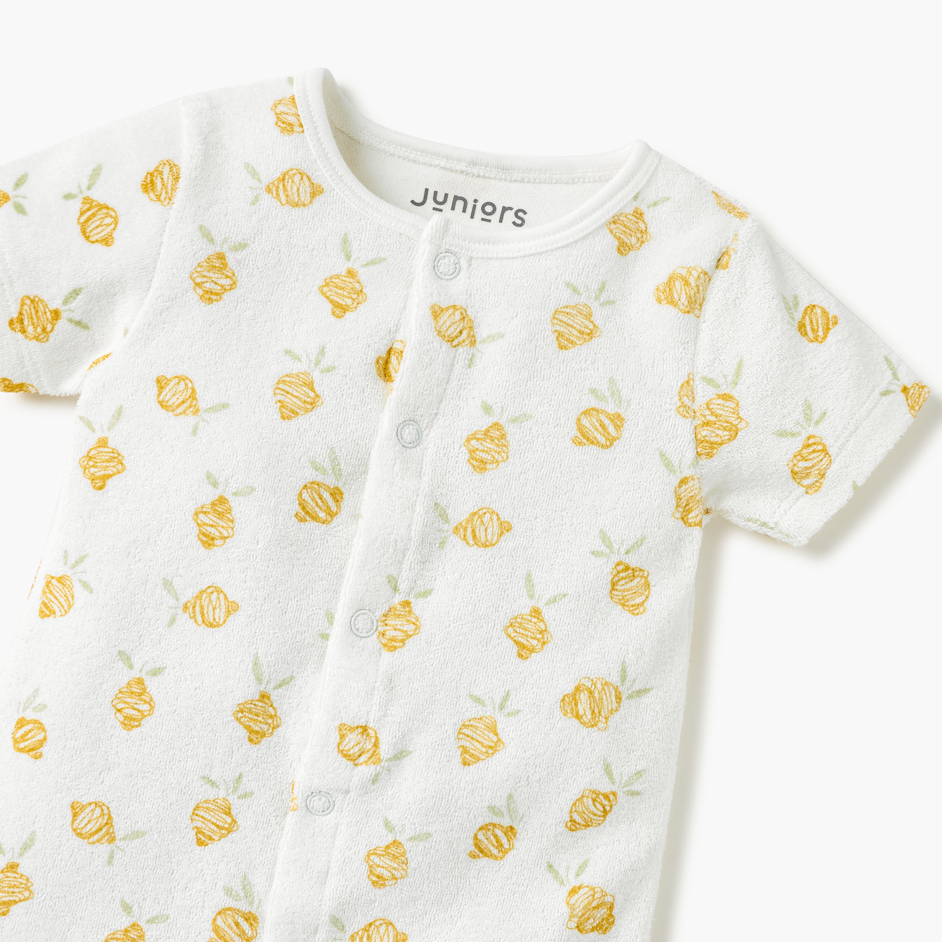 Juniors Printed Romper with Short Sleeves and Button Closure-baby-boys-clothing-rompers-image-3