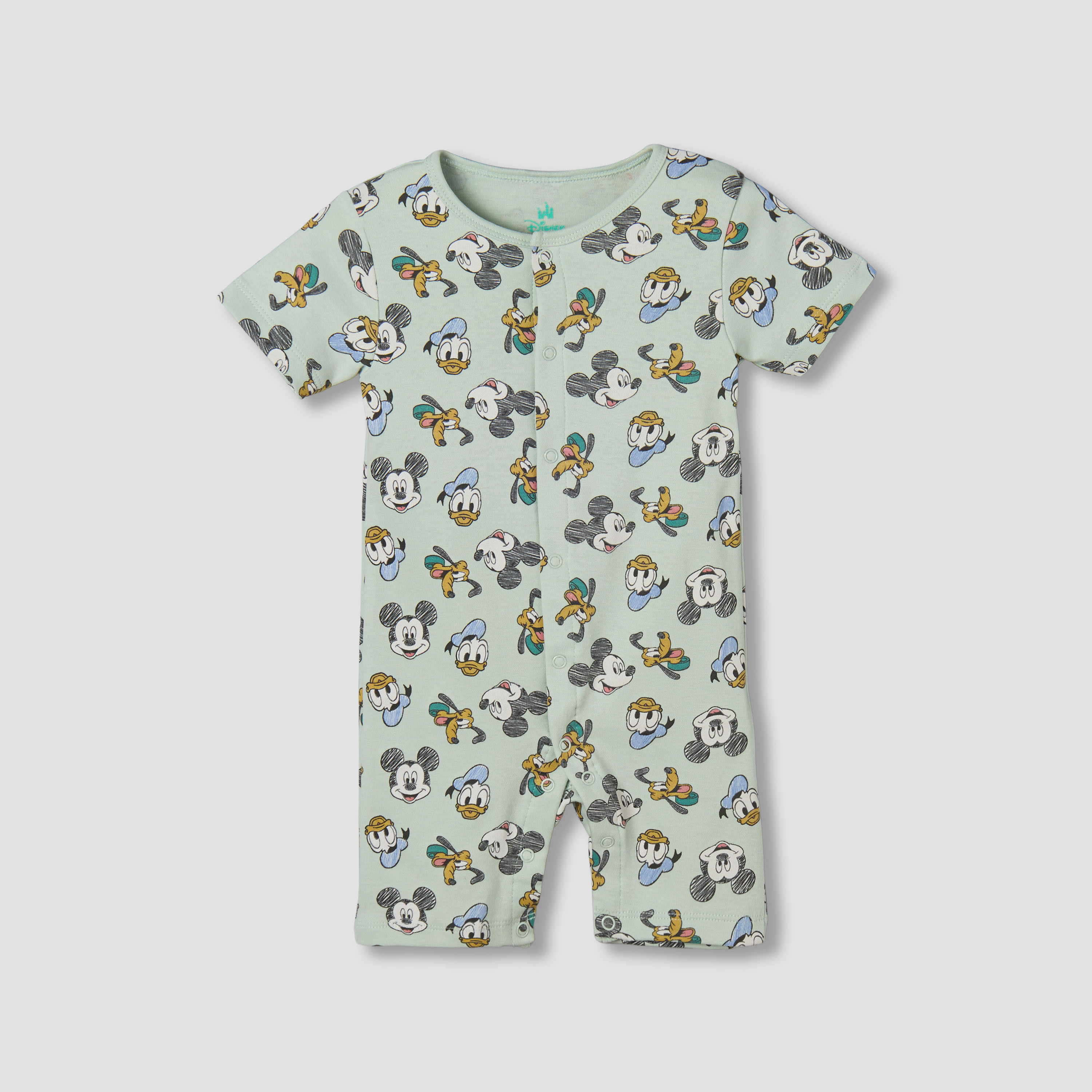 أفرول بطبعات ميكي ماوس والأصدقاء وياقة مستديرة وأكمام قصيرة من ديزني-baby-boys-clothing-rompers-image-4