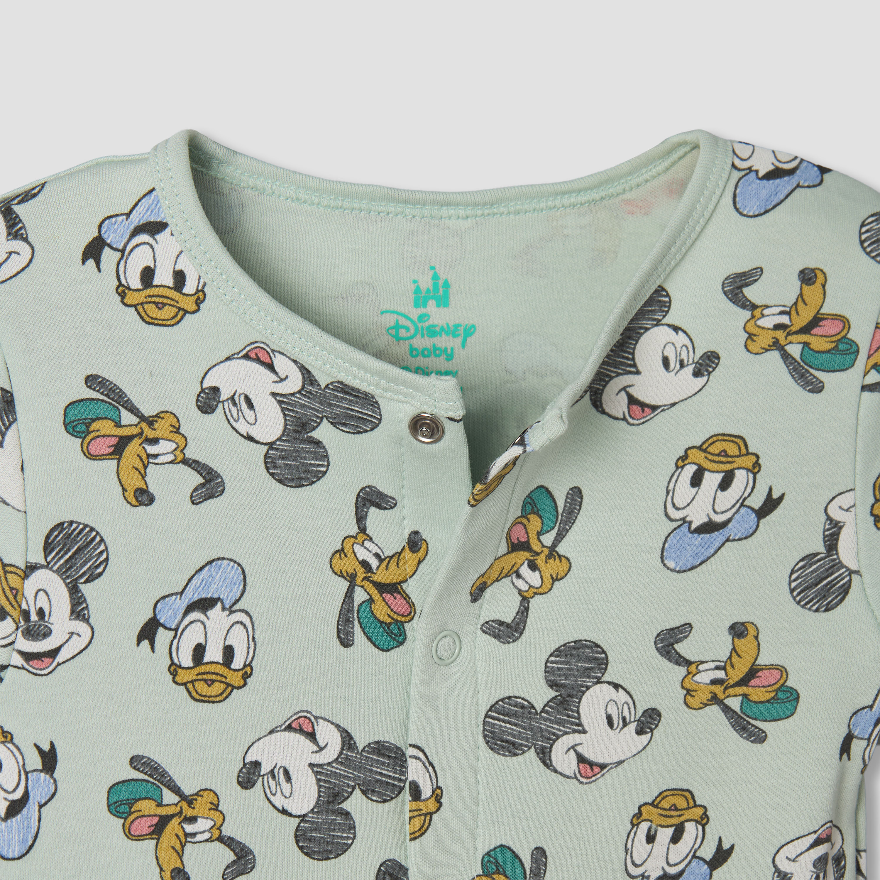 أفرول بطبعات ميكي ماوس والأصدقاء وياقة مستديرة وأكمام قصيرة من ديزني-baby-boys-clothing-rompers-image-2