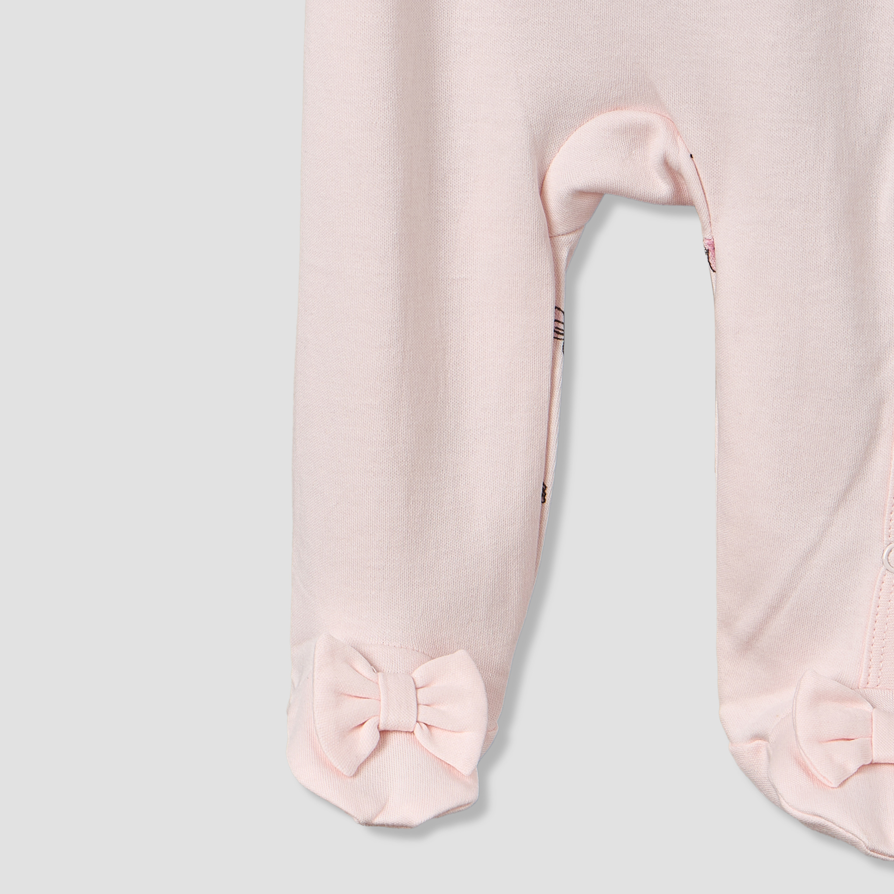 Disney Cotton Crew Neck Long Sleeves Sleepsuit with Minnie Mouse Applique-baby-girls-clothing-nightwear-sleepsuits-image-4