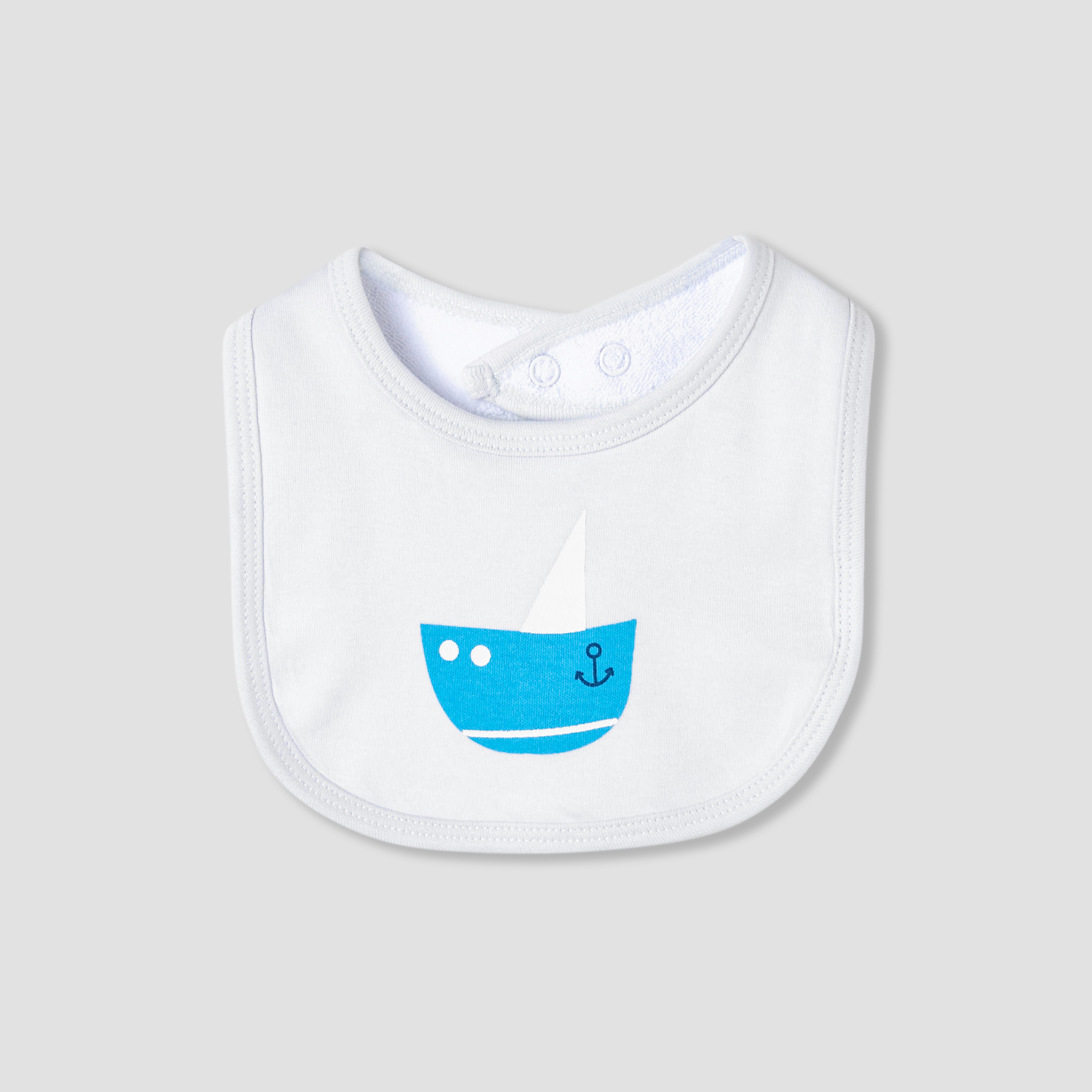 Juniors Round Neck Sleepsuit with Bib - Cotton - Long Sleeves-baby-boys-clothing-nightwear-sleepsuits-image-4